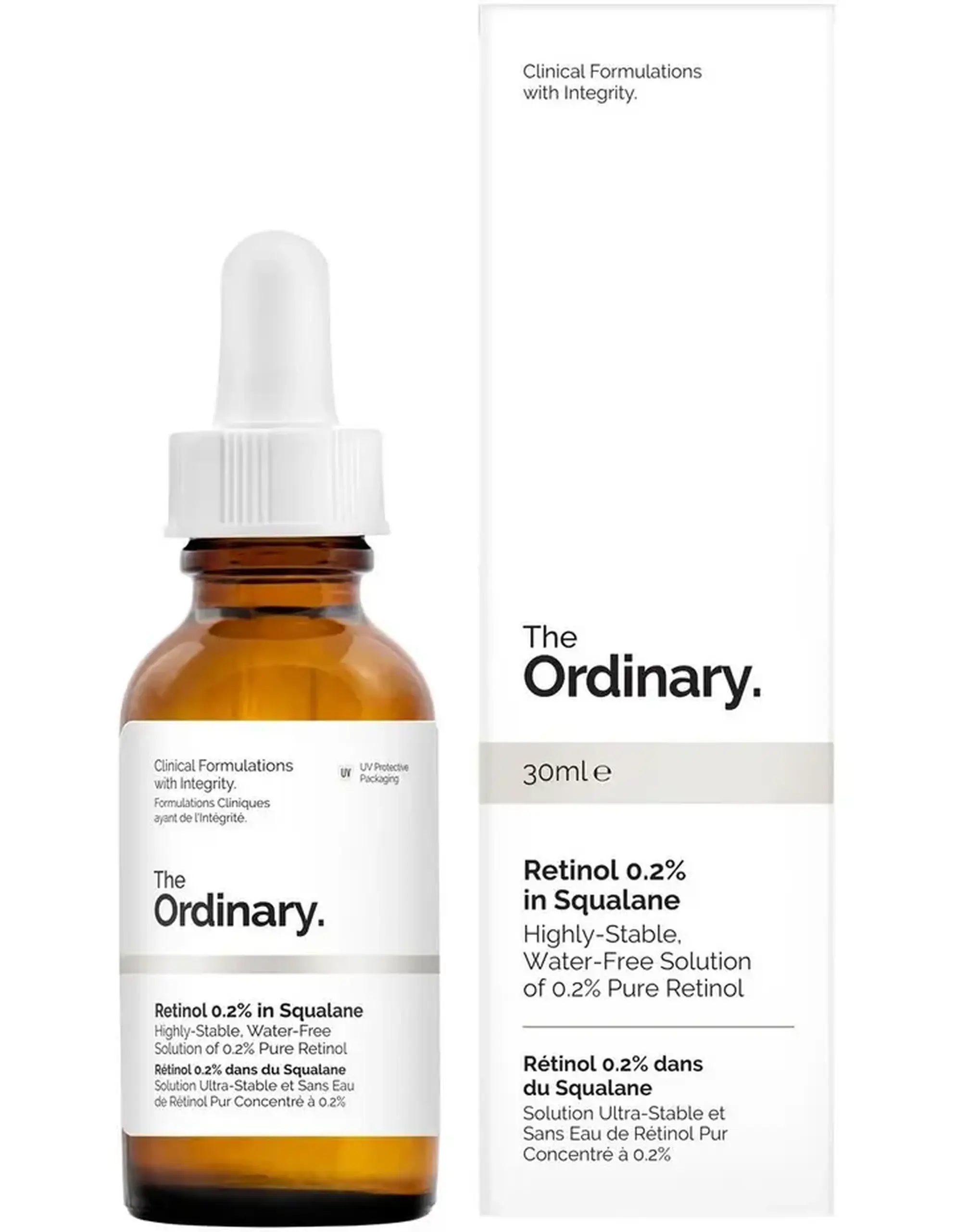 Serum pentru fata The Ordinary, Retinoids Retinol 0.2% In Squalane, 30ml