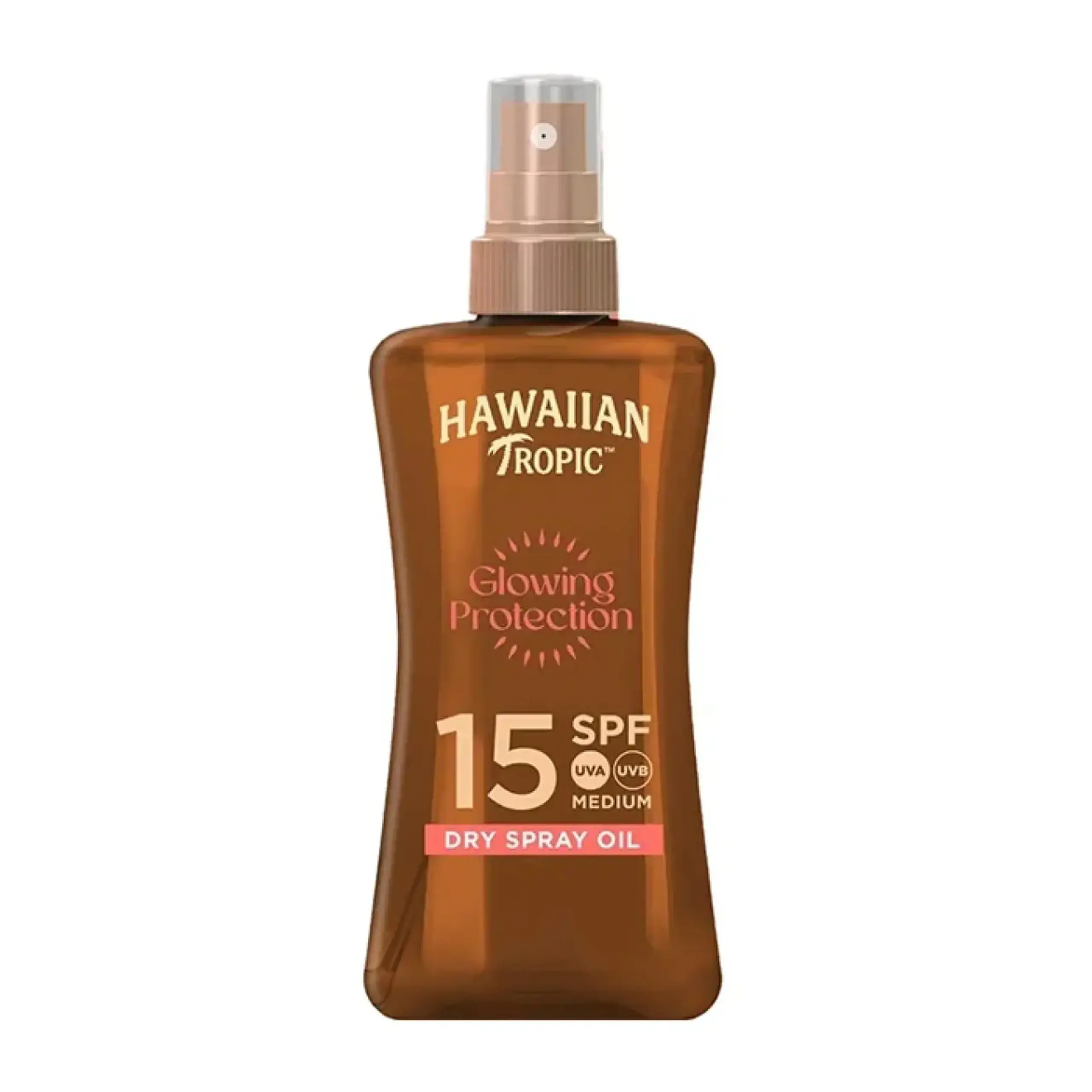 Protectie solara Hawaiian Tropic, Glowing Protection Dry Spray Oil SPF 15, 200 ml