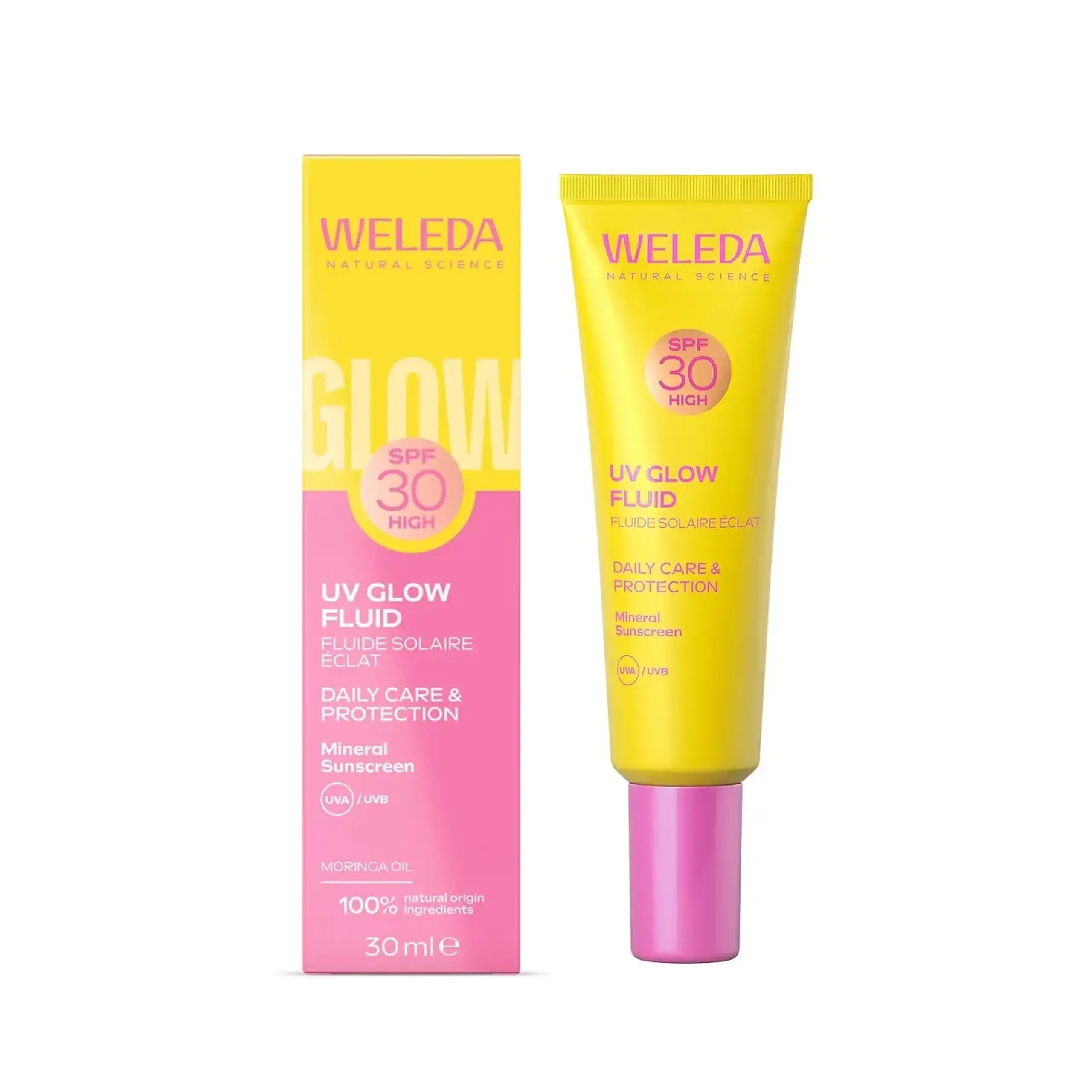 Protectie solara Weleda, UV Glow Fluid SPF 30+, 30 ml