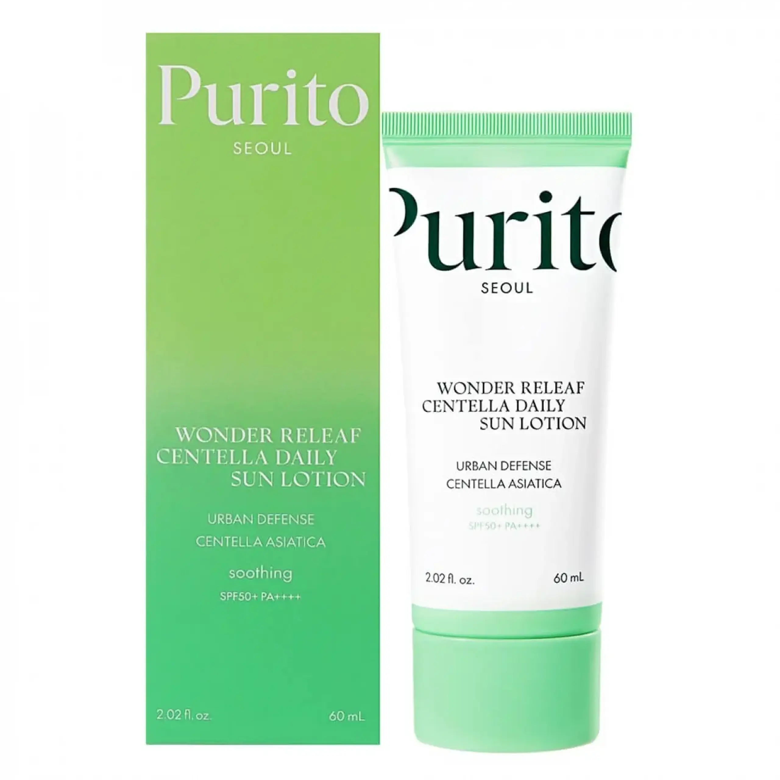 Loțiune cu protecție solară Purito, Wonder Releaf Centella Daily Sun Lotion, 60 ml