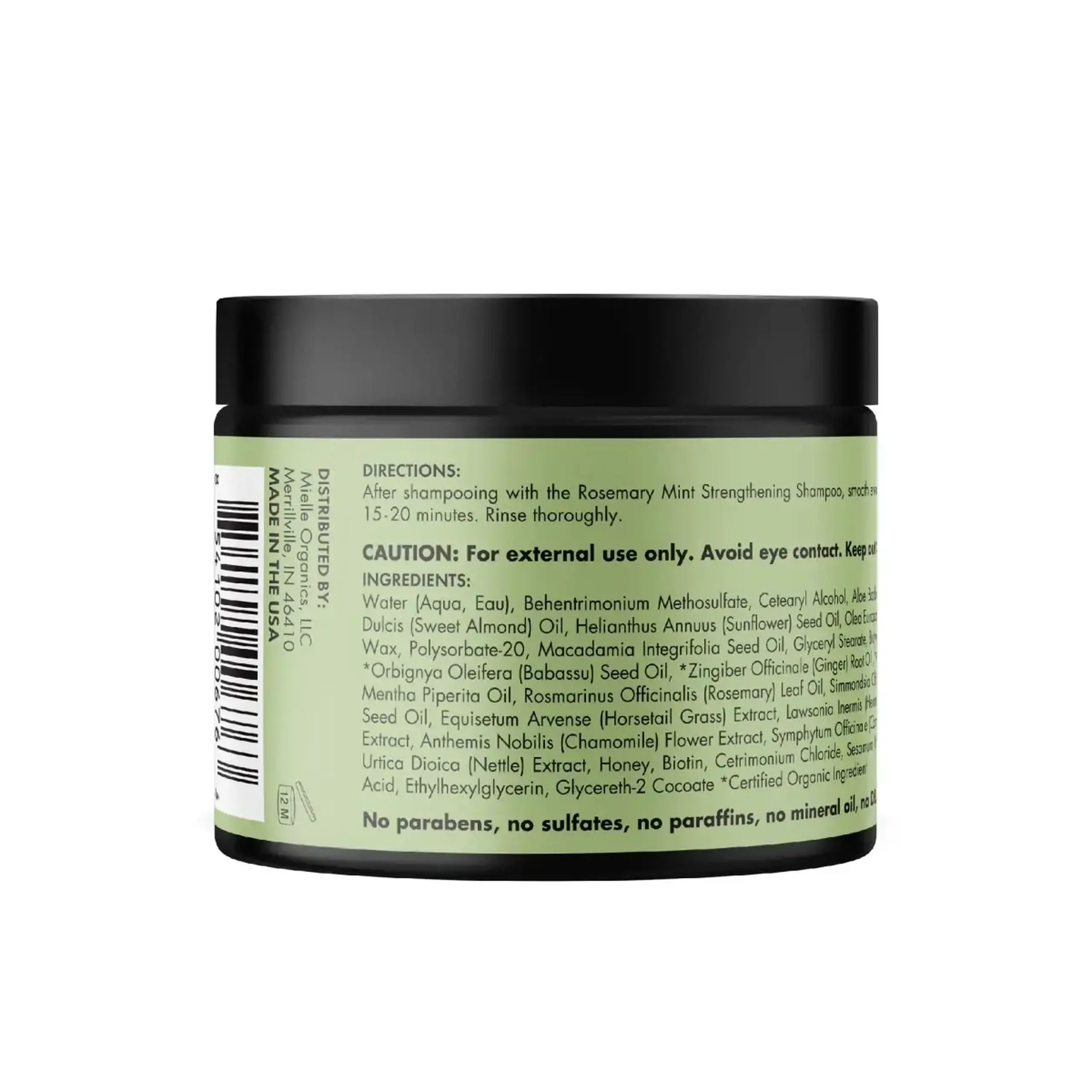 Mielle, Rosemary Mint Strenghtening Hair Masque, 340 gr.