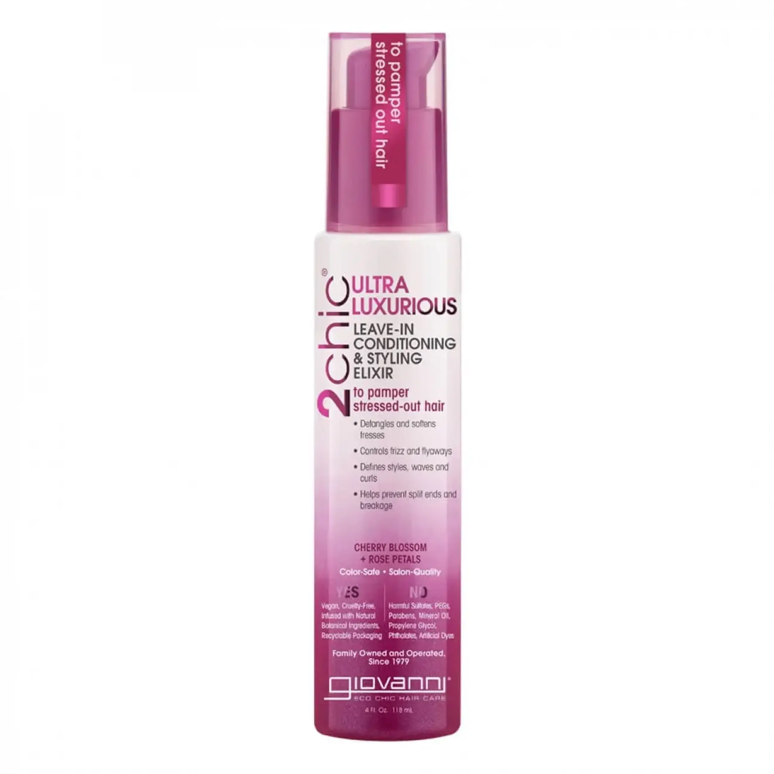 Balsam fără clătire Giovanni, 2chic Ultra-Luxurious Leave-In Conditioning, 118 ml