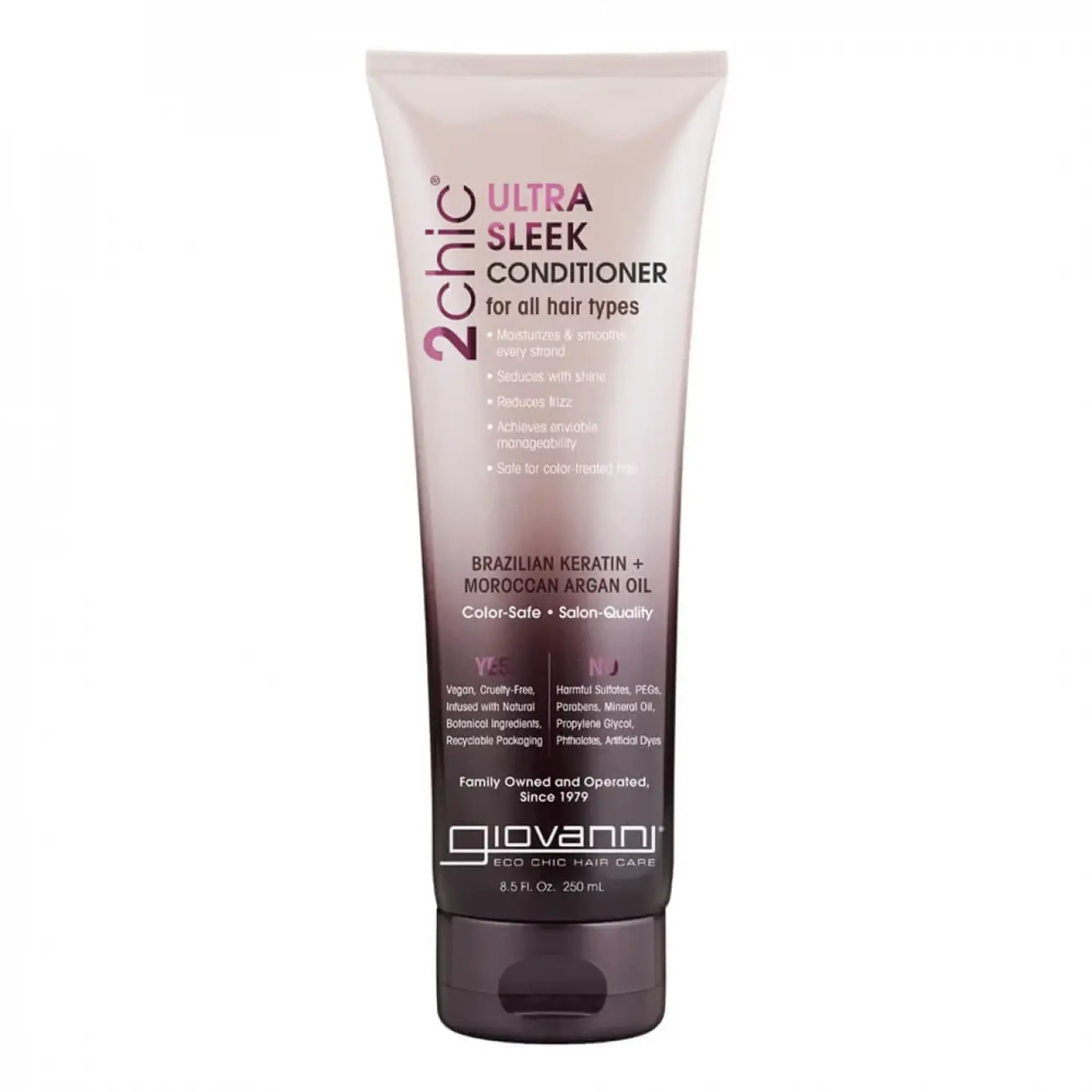 Balsam revitalizant Giovanni, 2chic Ultra Sleek Brazilian Keratin Argan Oil Conditioner, 250 ml