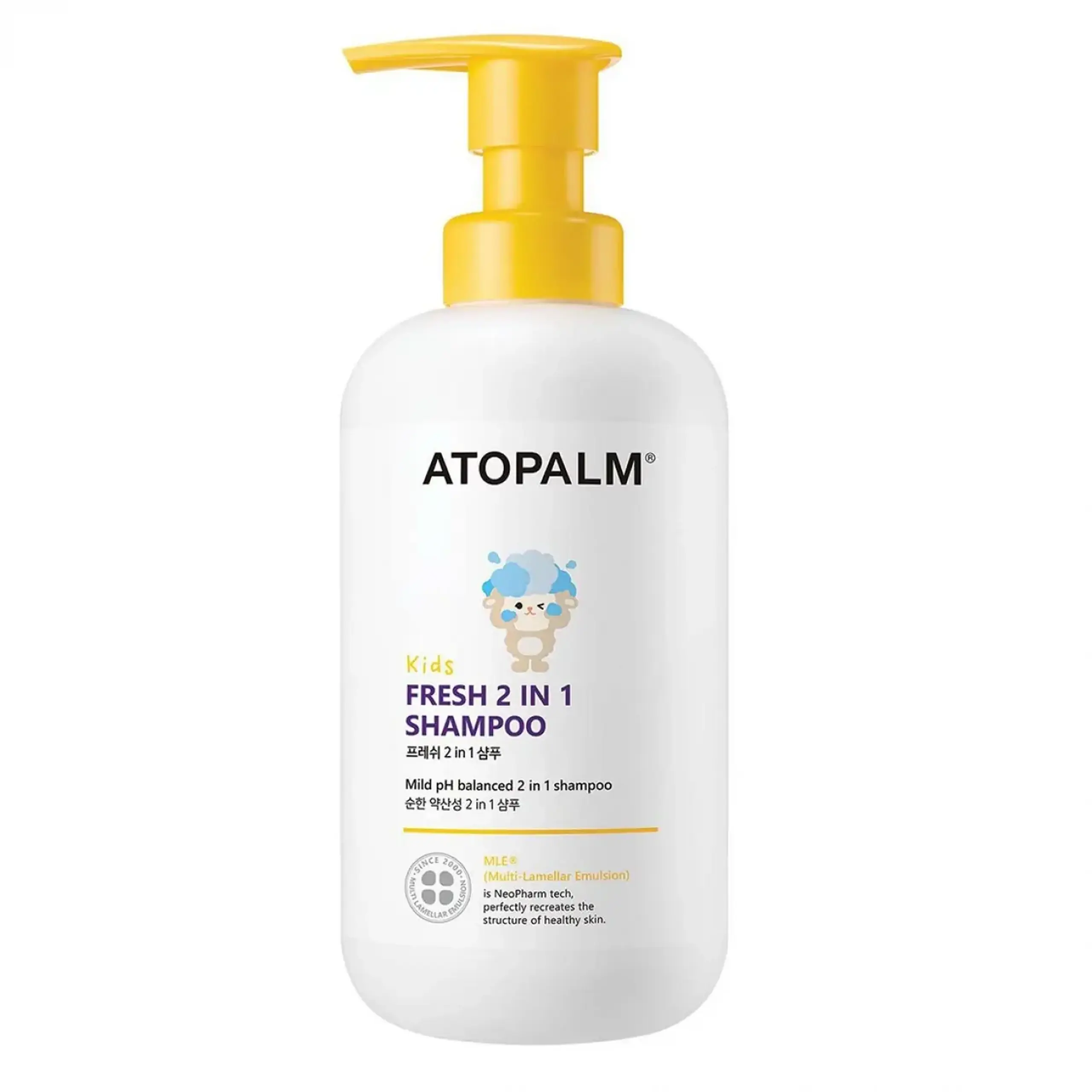 Sampon pentru copii Atopalm, Fresh 2 in 1 Shampoo Kids, 460 ml