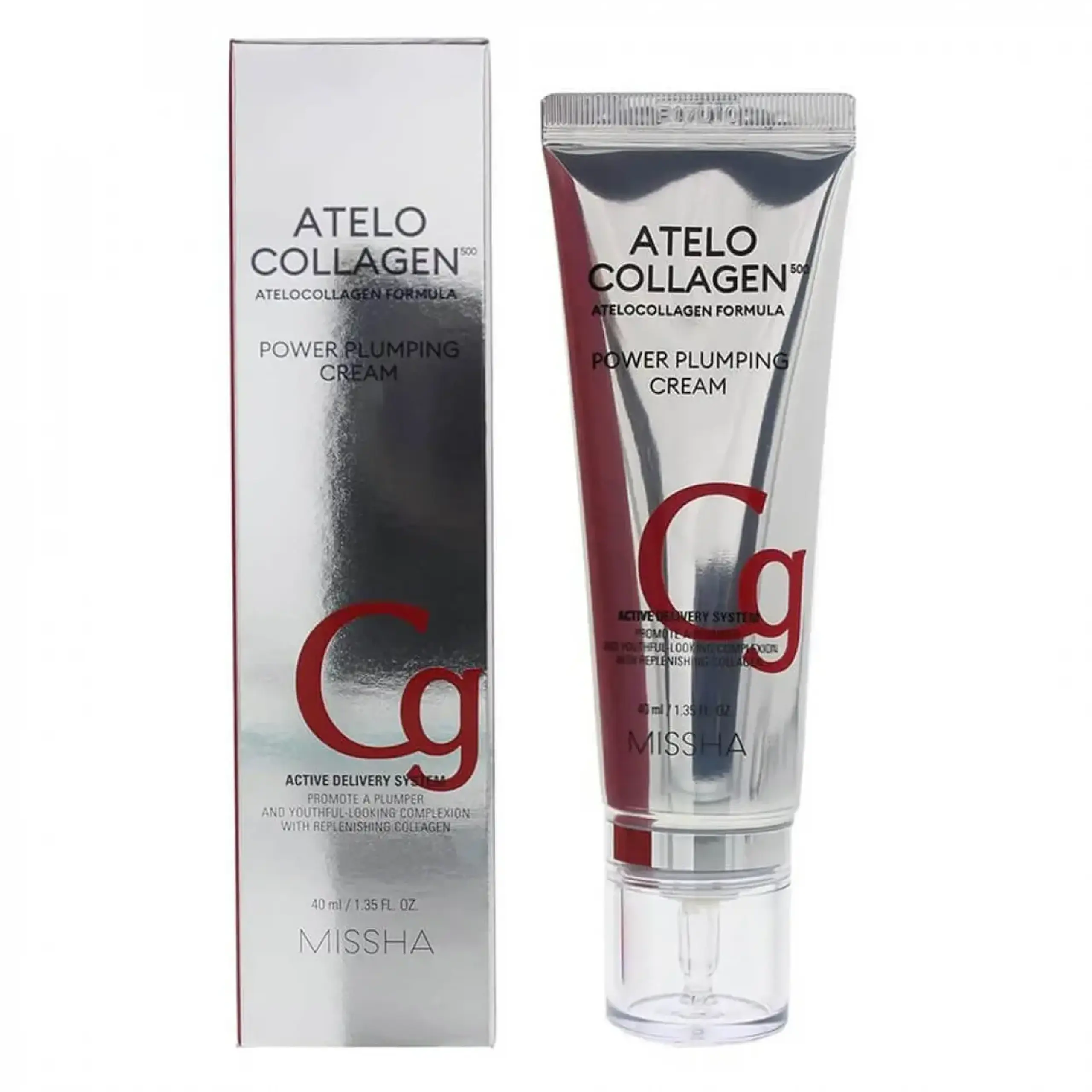 Cremă cu efect de lifting Missha, Atelo Collagen Power Plumping Cream, 40 ml