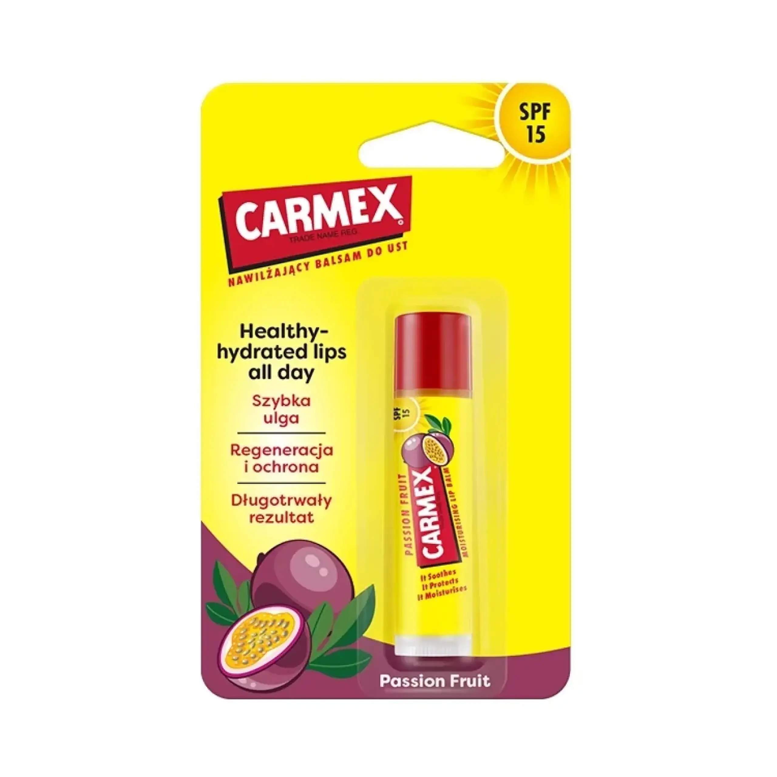 Carmex, Moisturising Lip Balm Passion Fruit Stick, 4.25 gr.