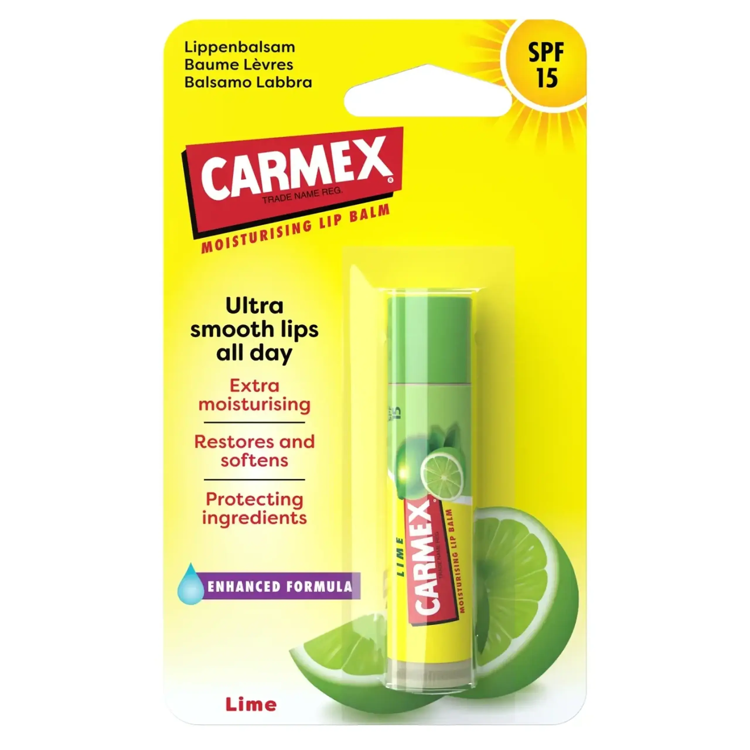 Carmex, Moisturising Lip Balm Lime Stick, 4.25 gr.