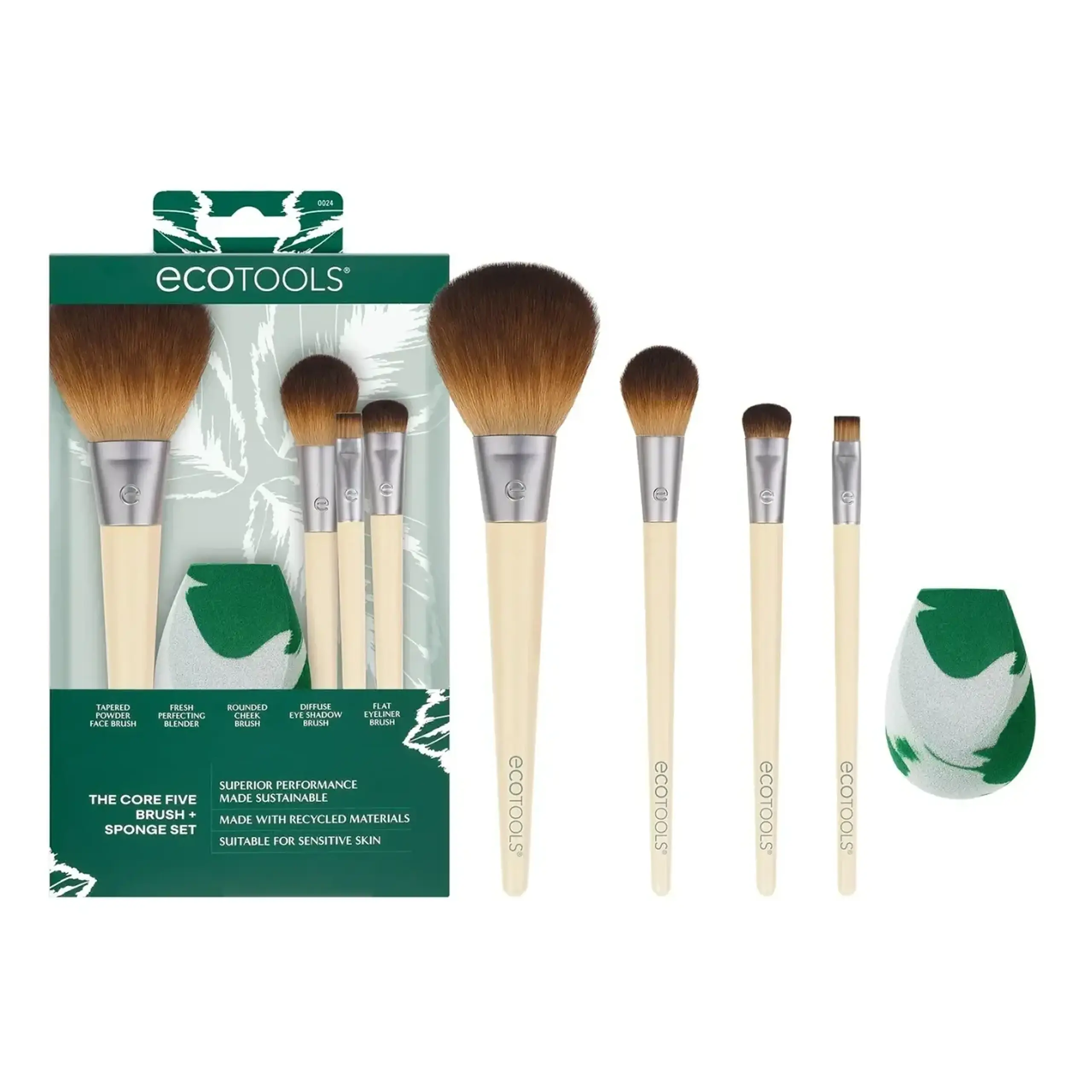 EcoTools, The Core Five Brush + Sponge Set