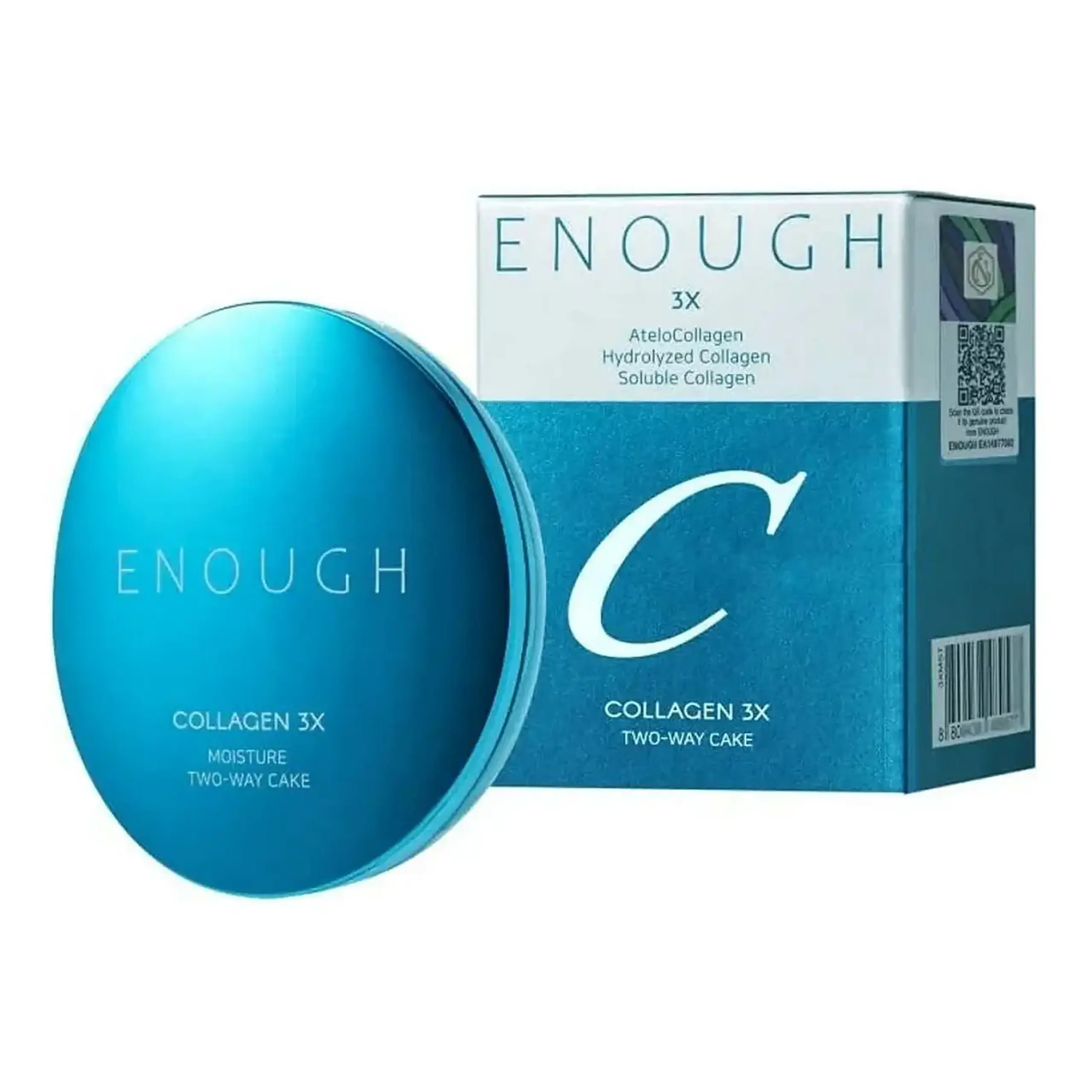 Enough, Collagen 3X Moisture Two Way Cake SPF28 PA++ #21N, 13 gr.
