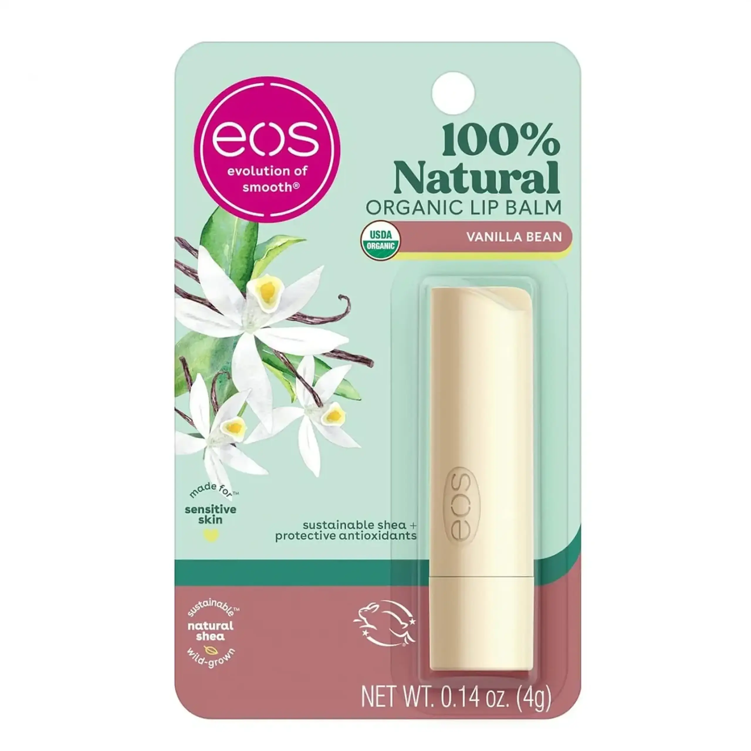 Balsam de buze EOS, Vanilla Bean Stick, 4 gr.