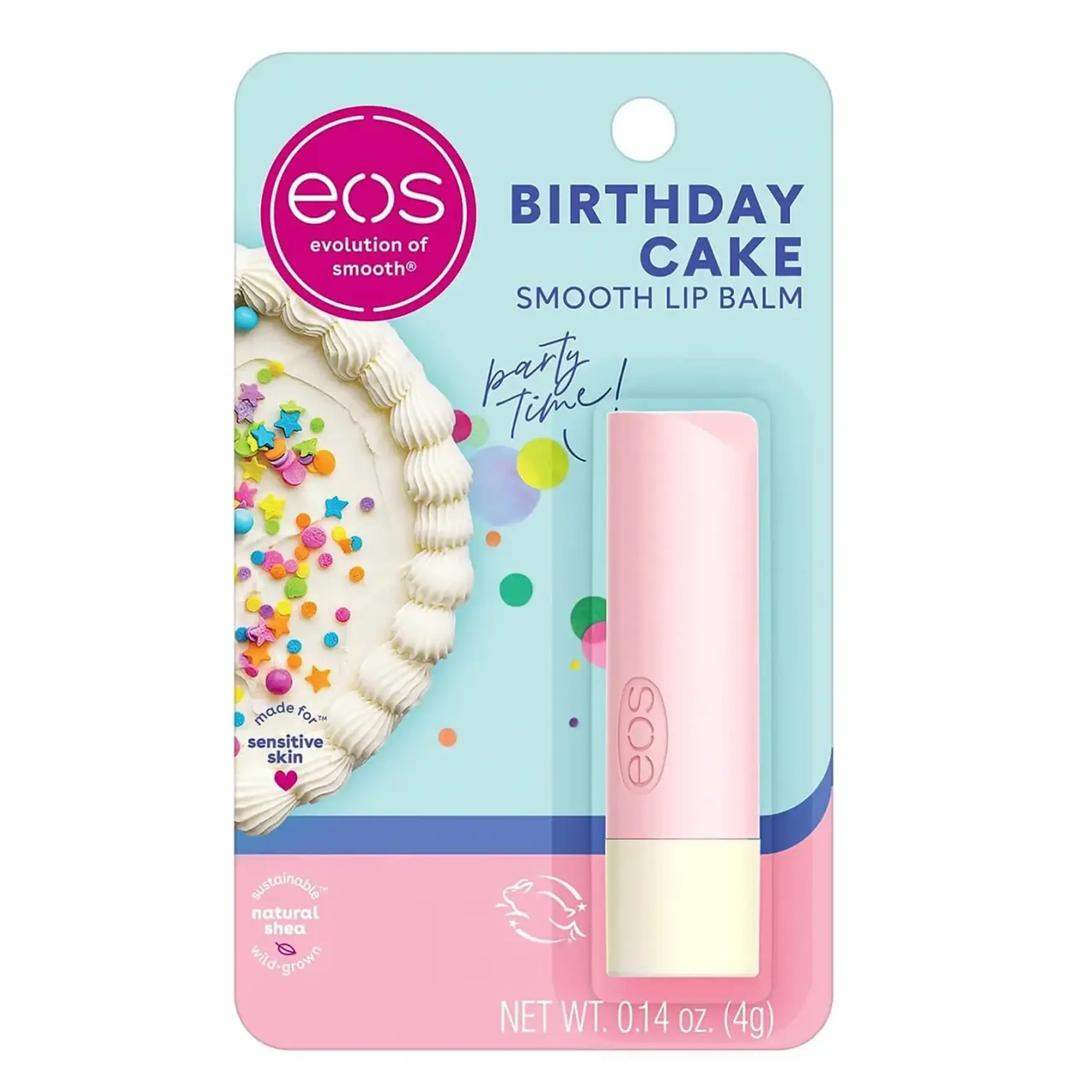 Balsam de buze EOS, Birthday Cake Lip Balm Stick, 4 gr.