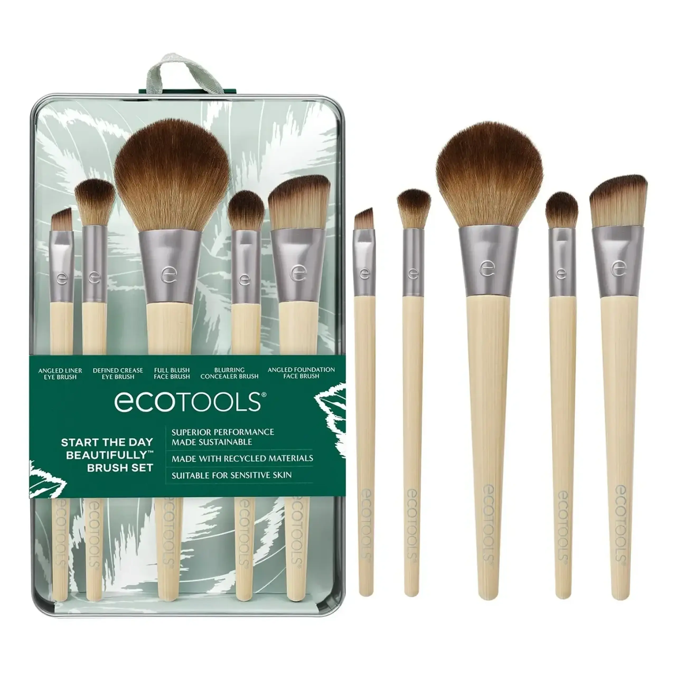 Set de pensule pentru machiaj EcoTools, Start The Day Beautifully Brush Kit