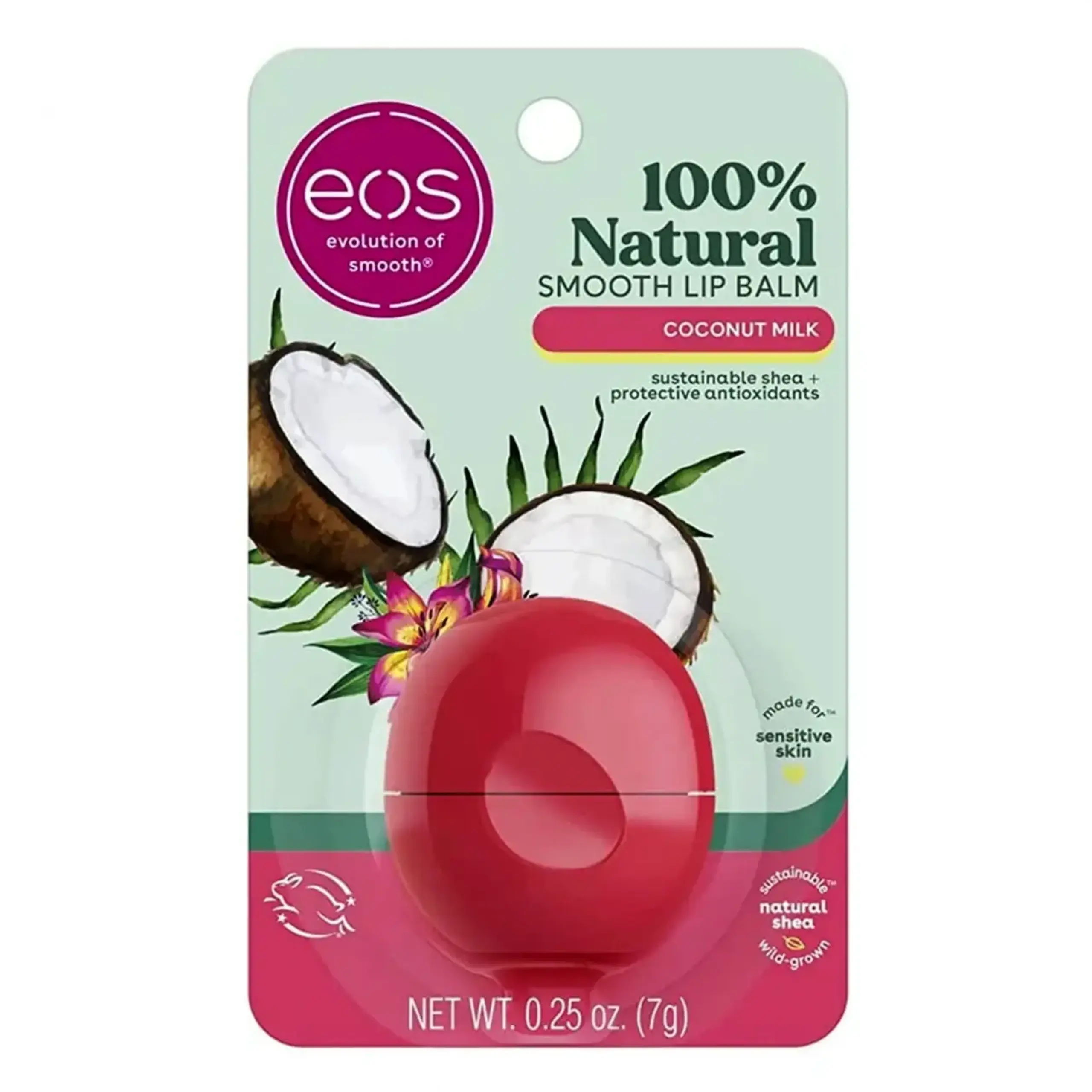 Balsam de buze EOS, Lip Balm Coconut Milk, 7 gr.