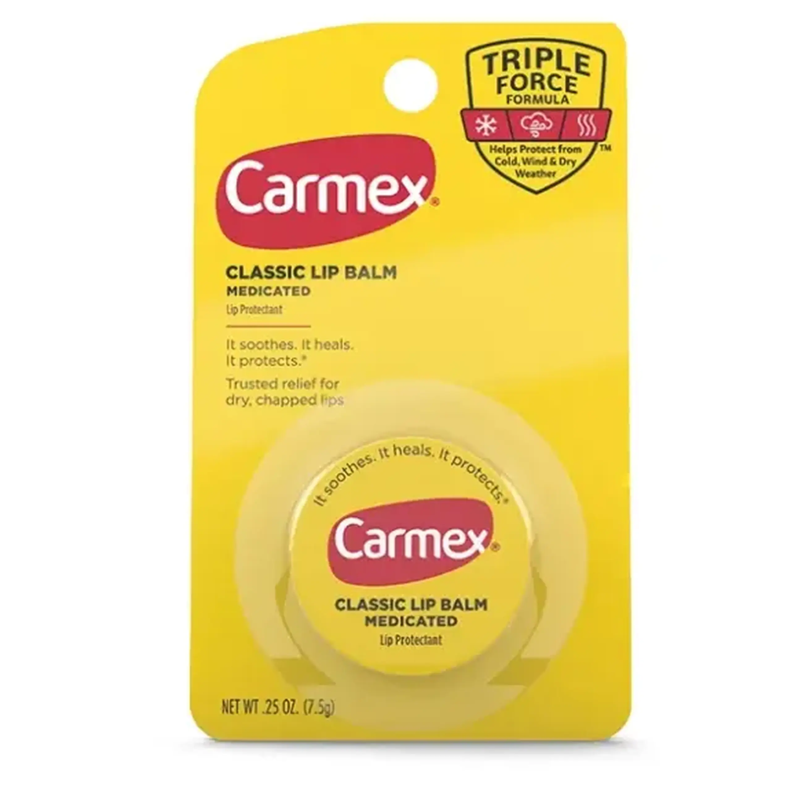 Balzam pentru buze Carmex, Classic Lip Balm, Medicated, 7.5g