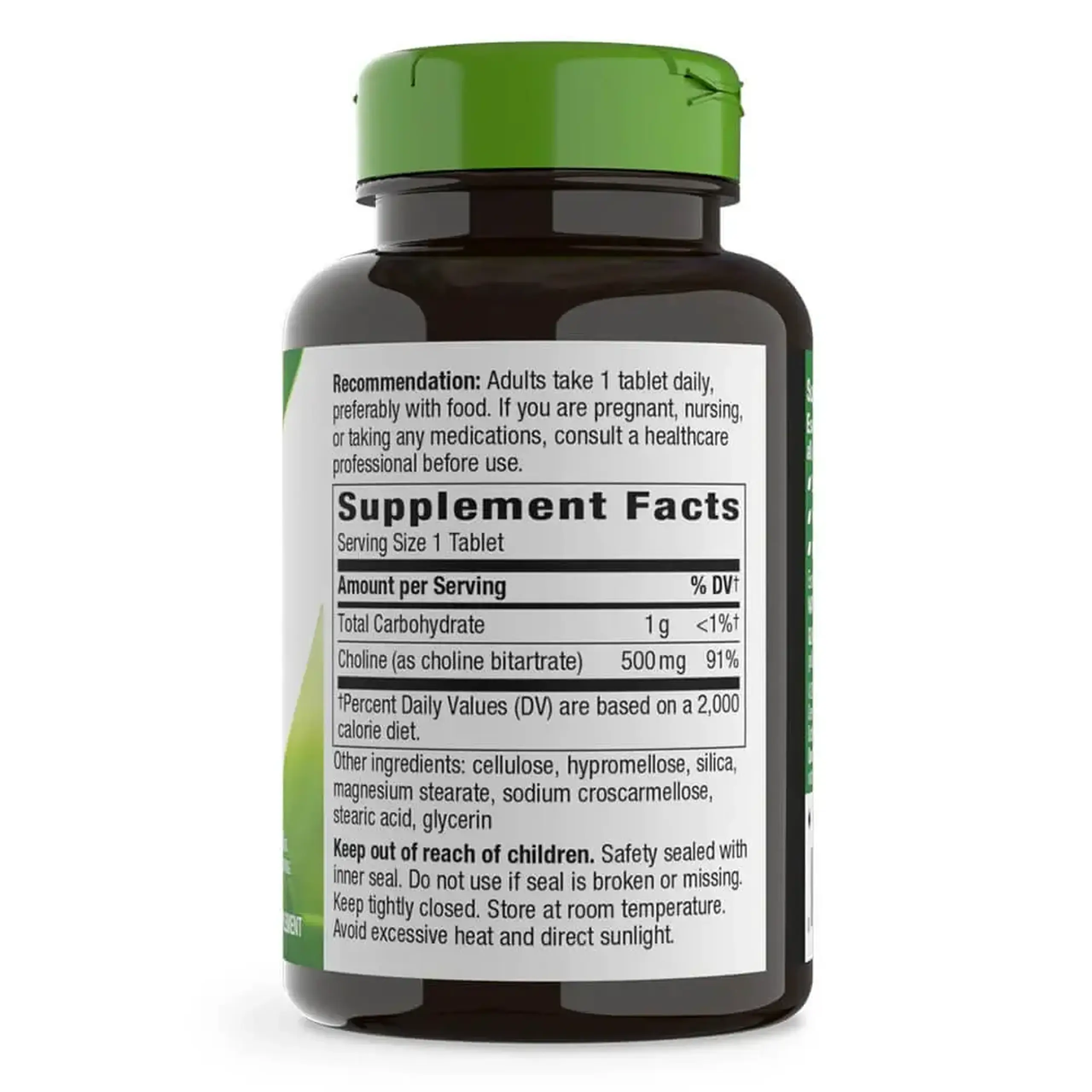 Nature's Way, Choline 500 mg, 100 tabs