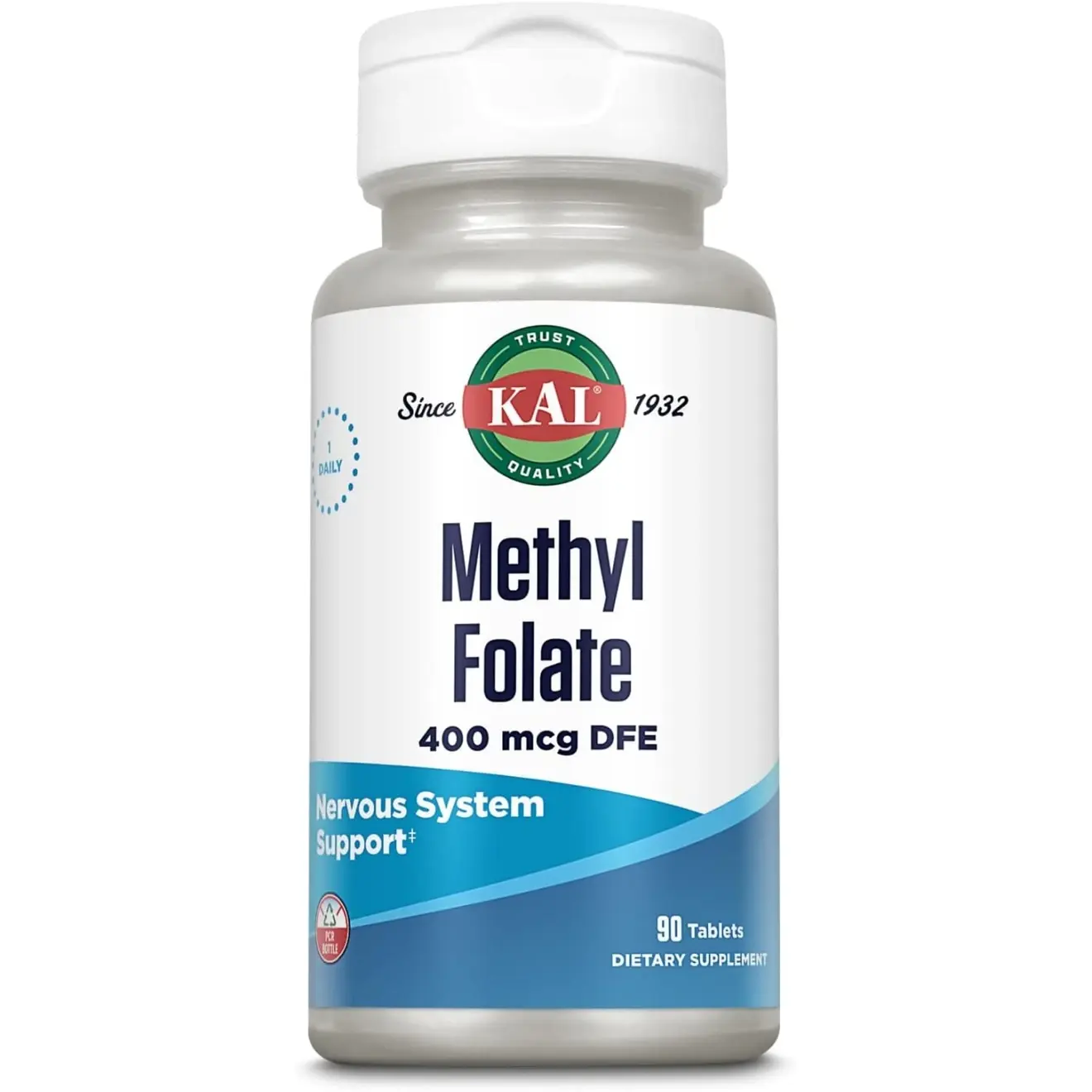 Kal, Methyl Folate 400 mcg, 90 tab