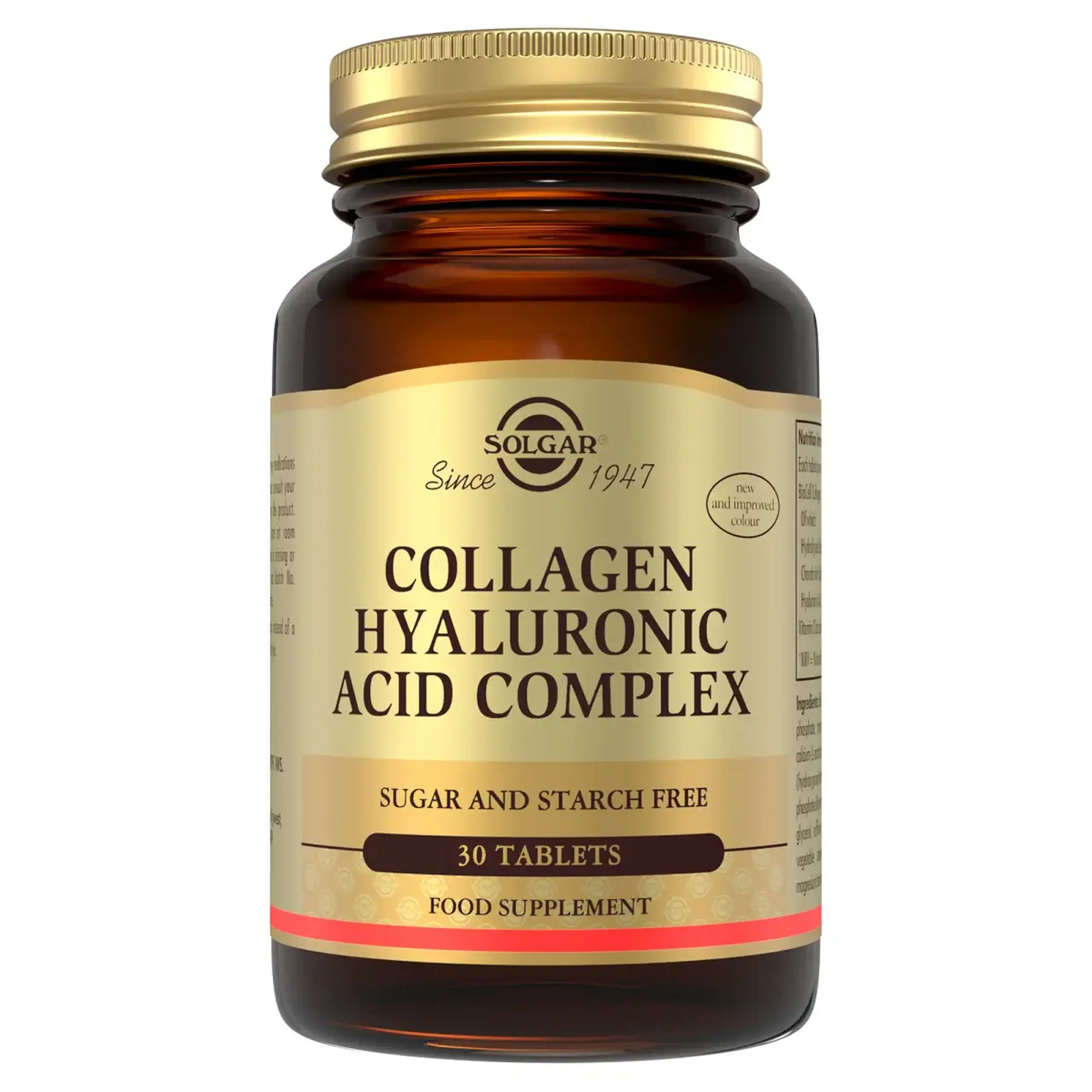 Solgar, Collagen Hyaluronic Acid Complex, 30 tab