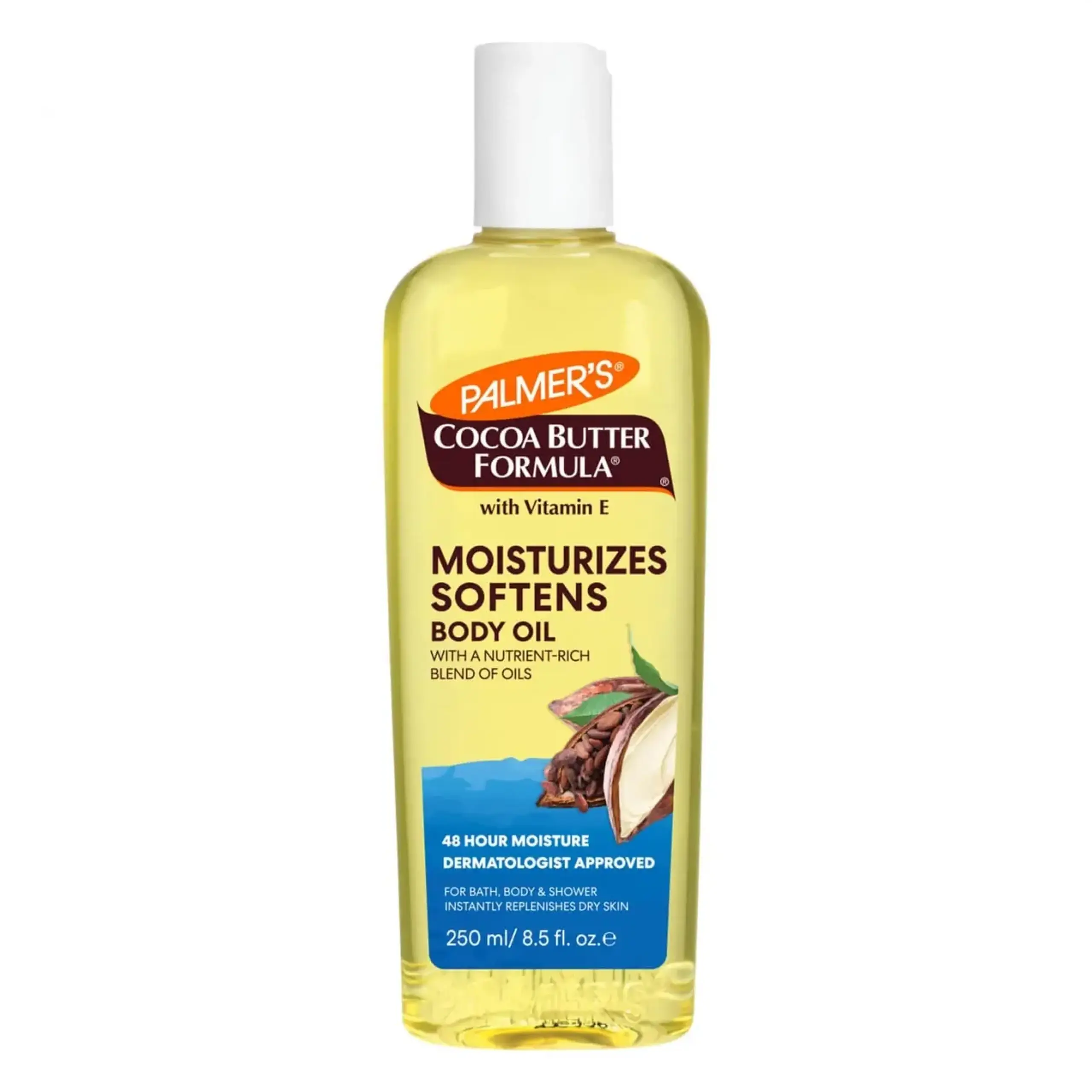 Ulei hidratant pentru corp Palmers, CBF Moisturizes Softens Body Oil, 250 ml
