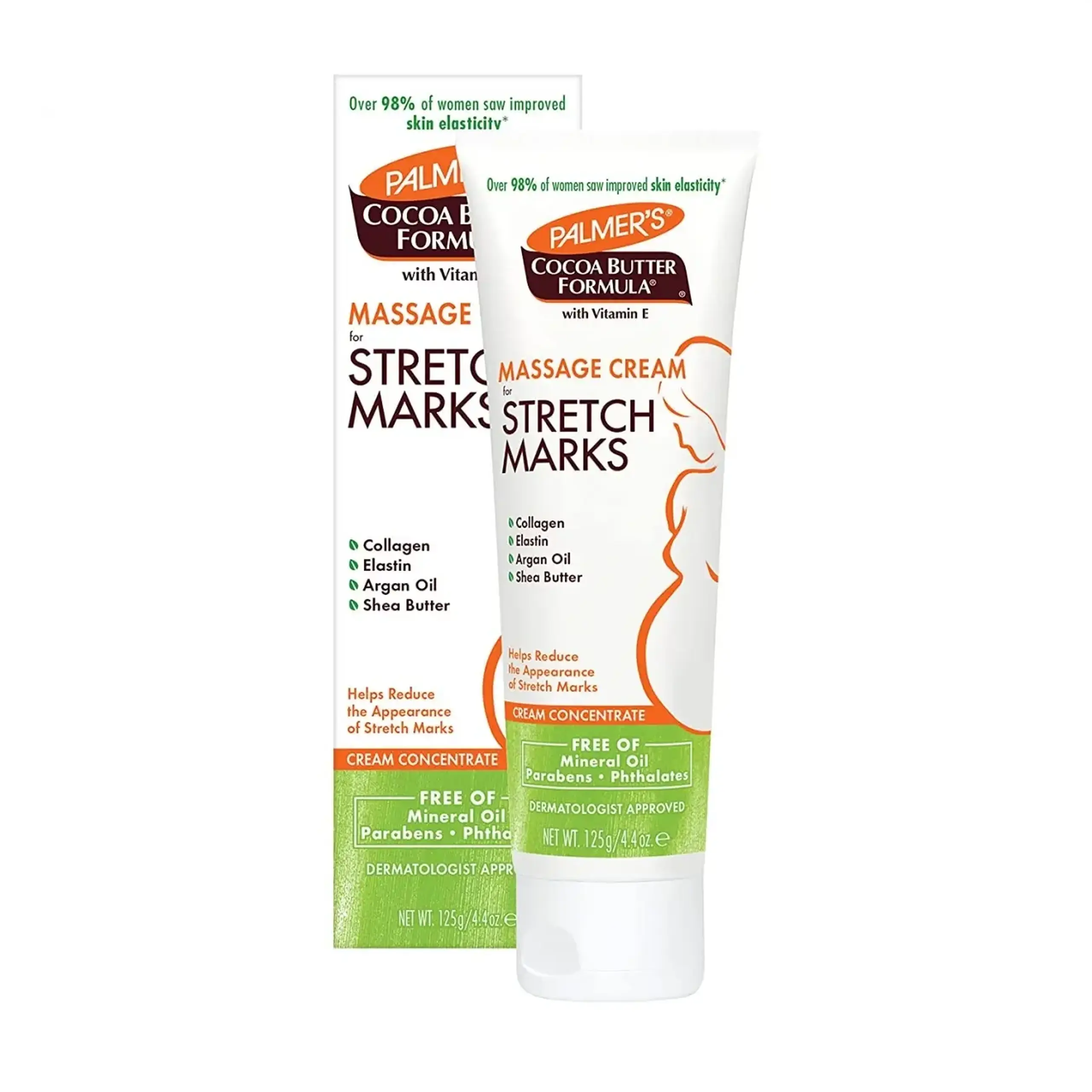 Cremă contra vergeturilor Palmers, CBF Massage Cream, Stretch Marks, 125 g