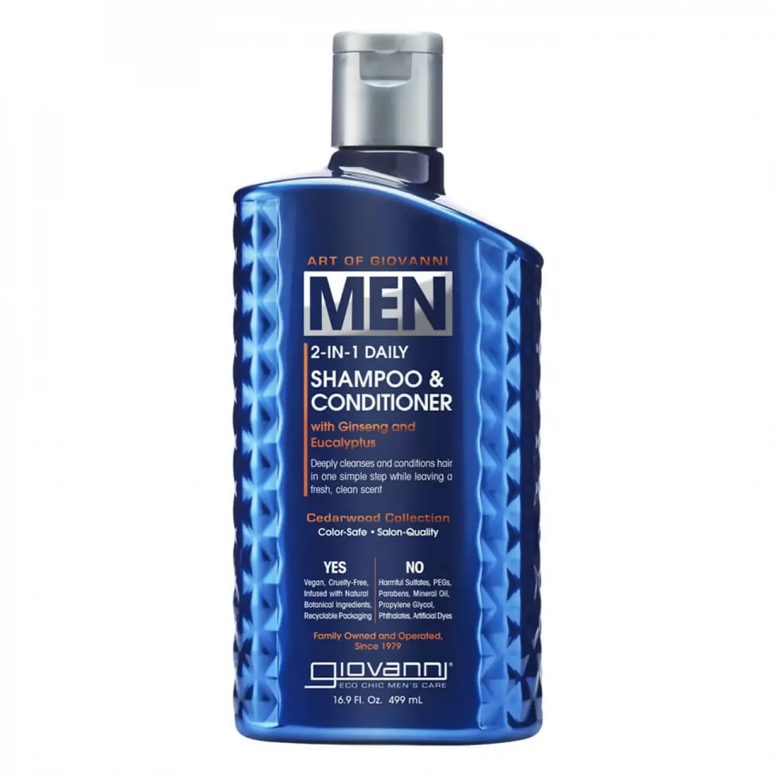 Șampon și balsam 2 în 1 pentru bărbați Giovanni, Men 2in1 Daily Shampoo Conditioner, 499 ml