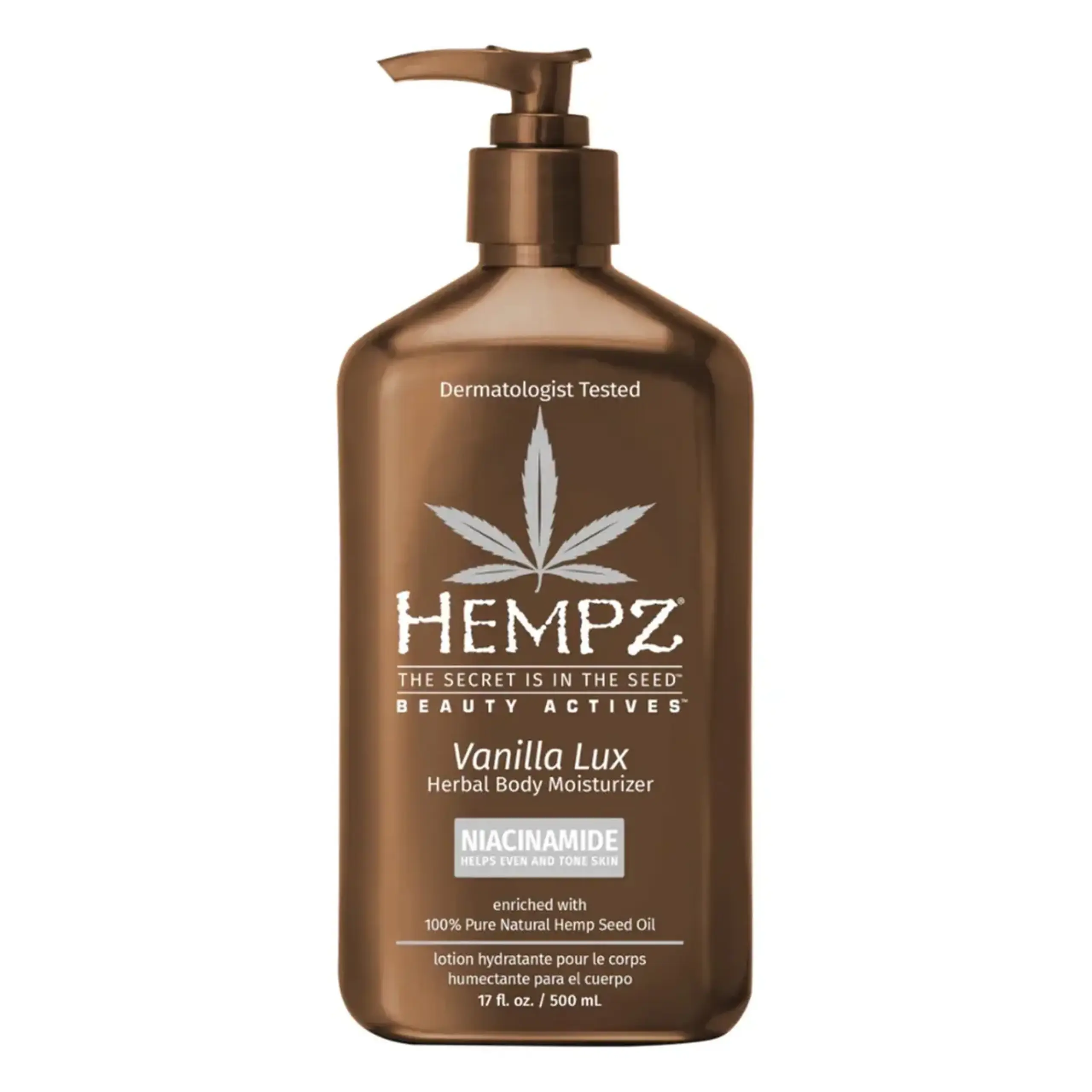 Loțiune de corp Hempz, Vanilla Lux Herbal Body Moisturizer, 500 ml