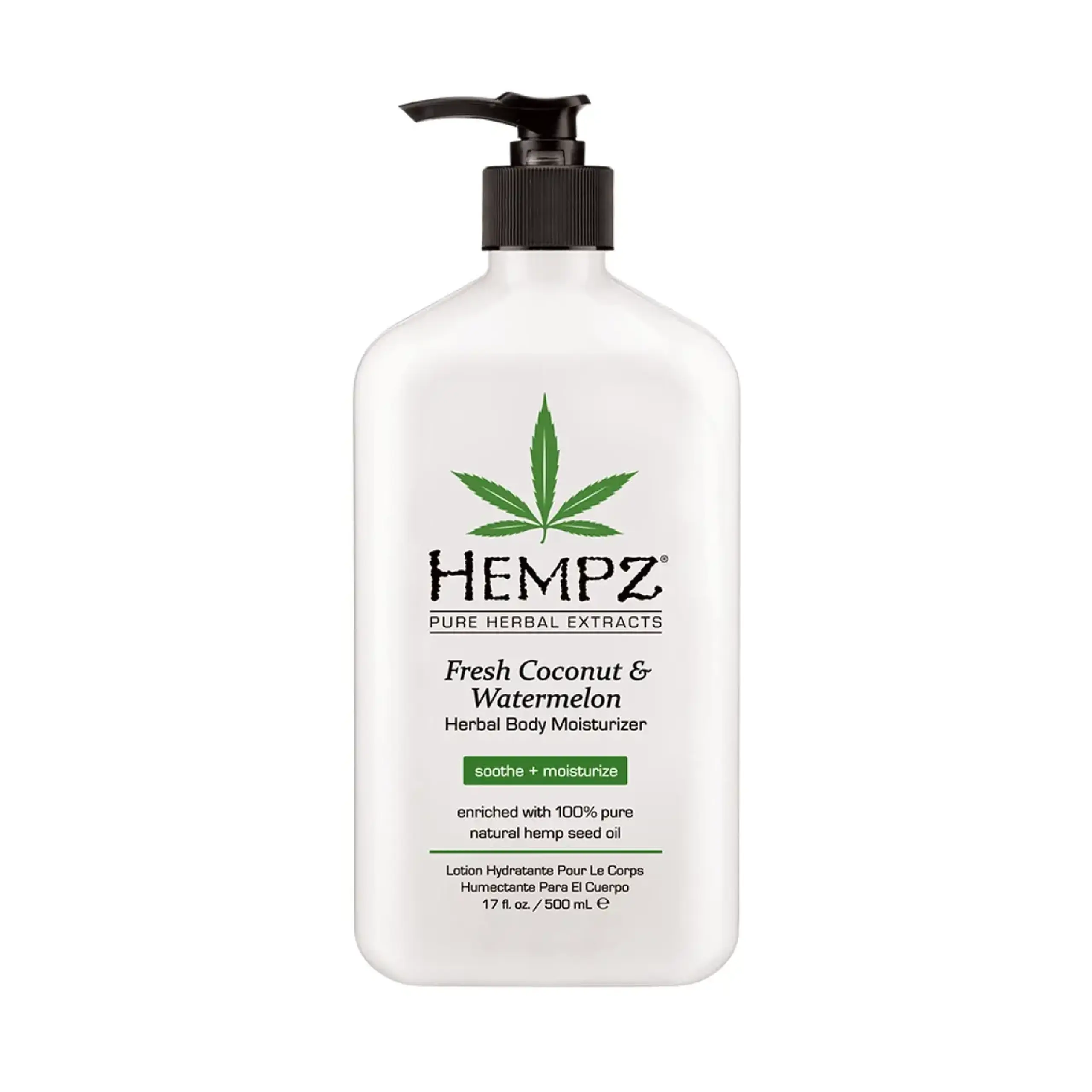 Hempz, Fresh Coconut & Watermelon Herbal Body Moisturizer, 500 ml
