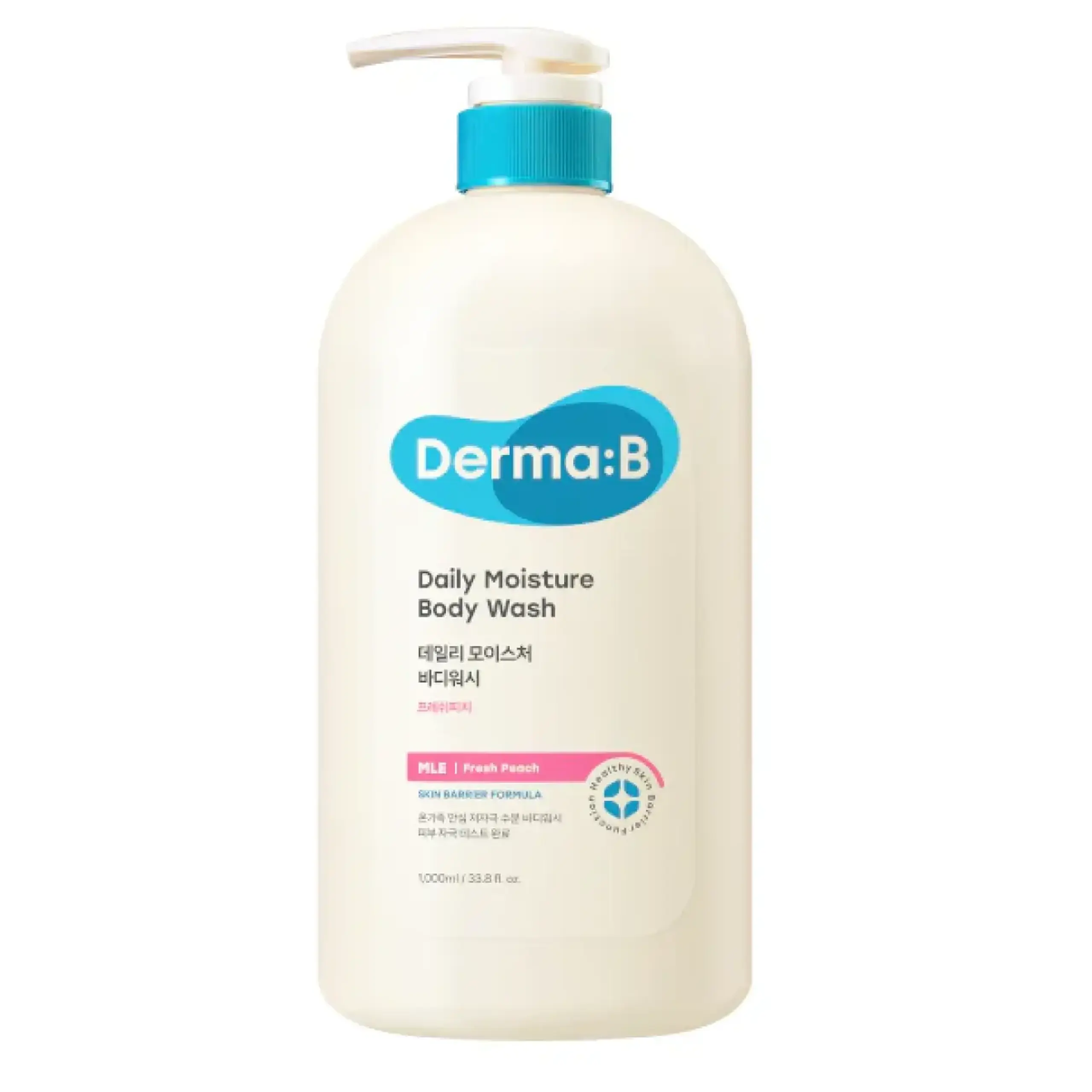 Gel de dus hidratant Derma-B, Daily Moisture Body Wash Fresh Peach, 1000ml