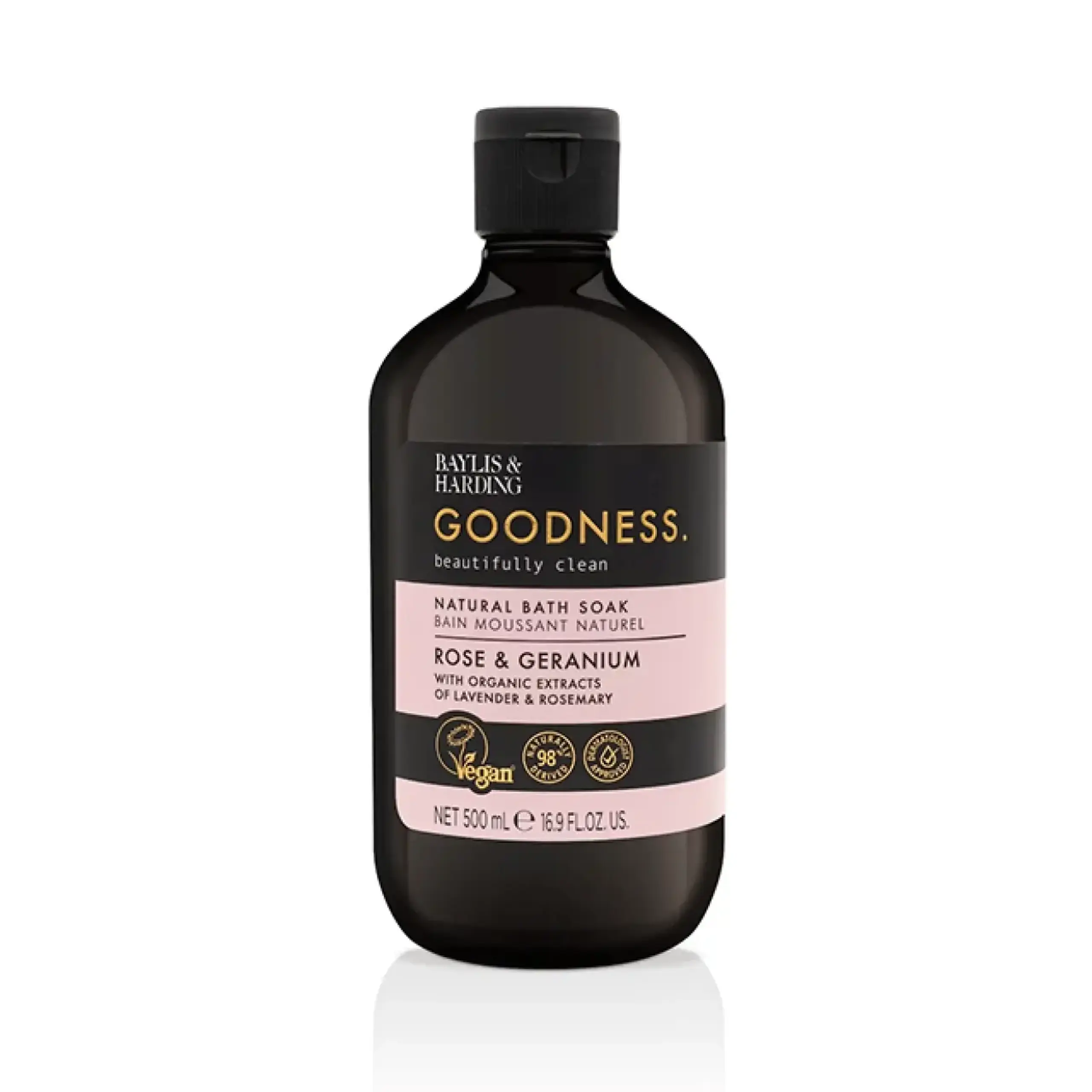 Baylis & Harding, Rose & Geranium Bath Soak, 500 ml