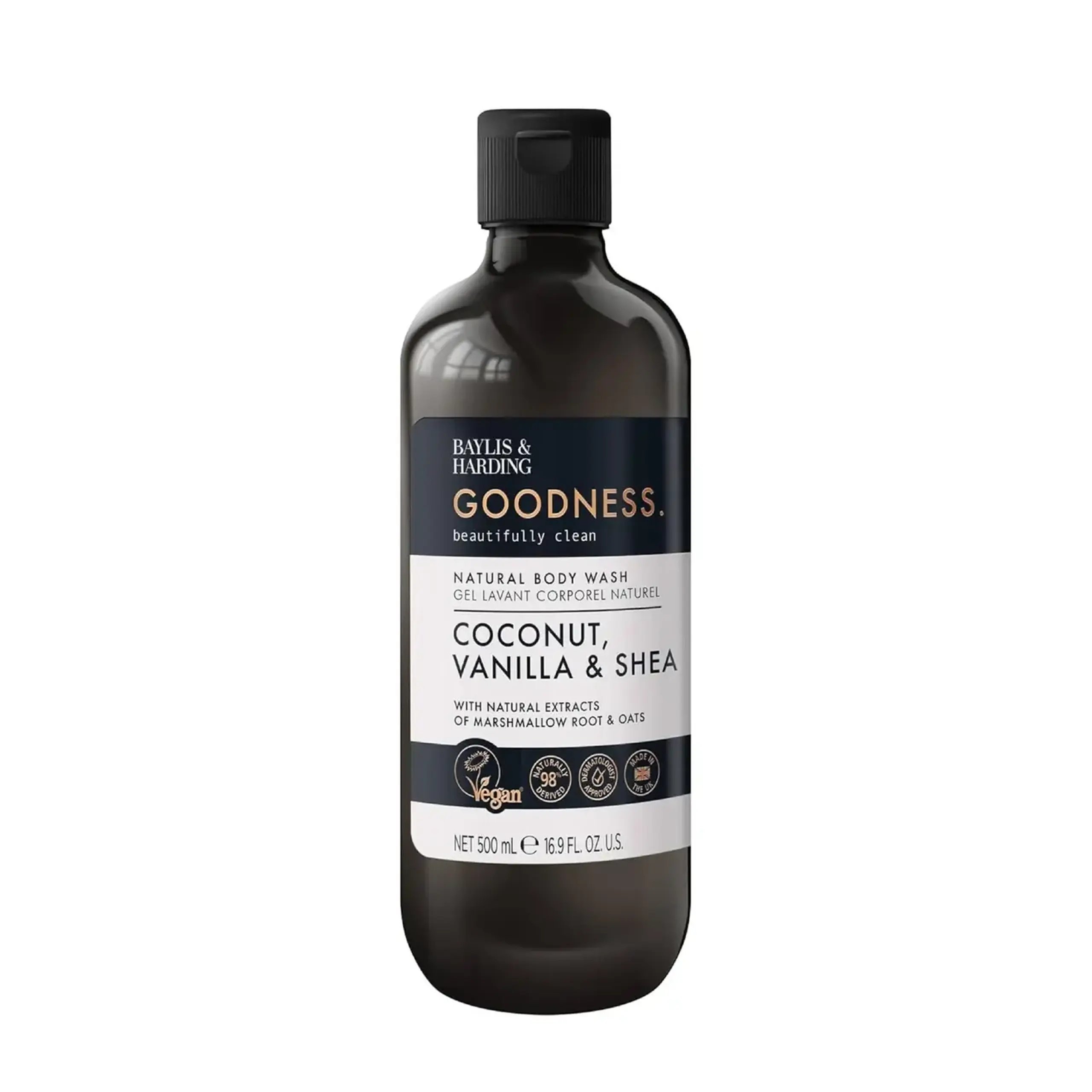 Gel de dus Baylis & Harding, Coconut, Vanilla & Shea Body Wash, 500 ml