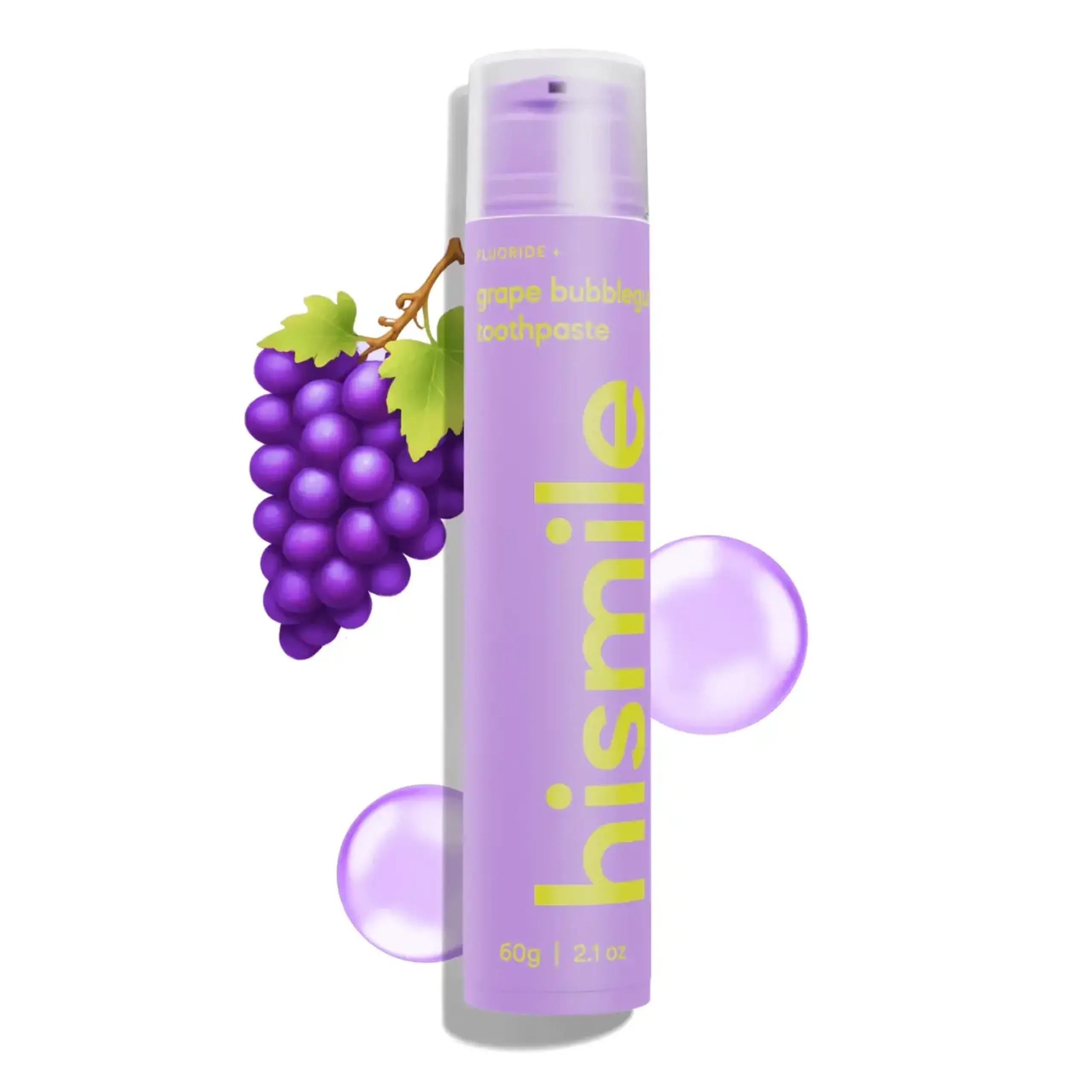 Hismile, Grape Bubbegum Toothpaste, 60 g