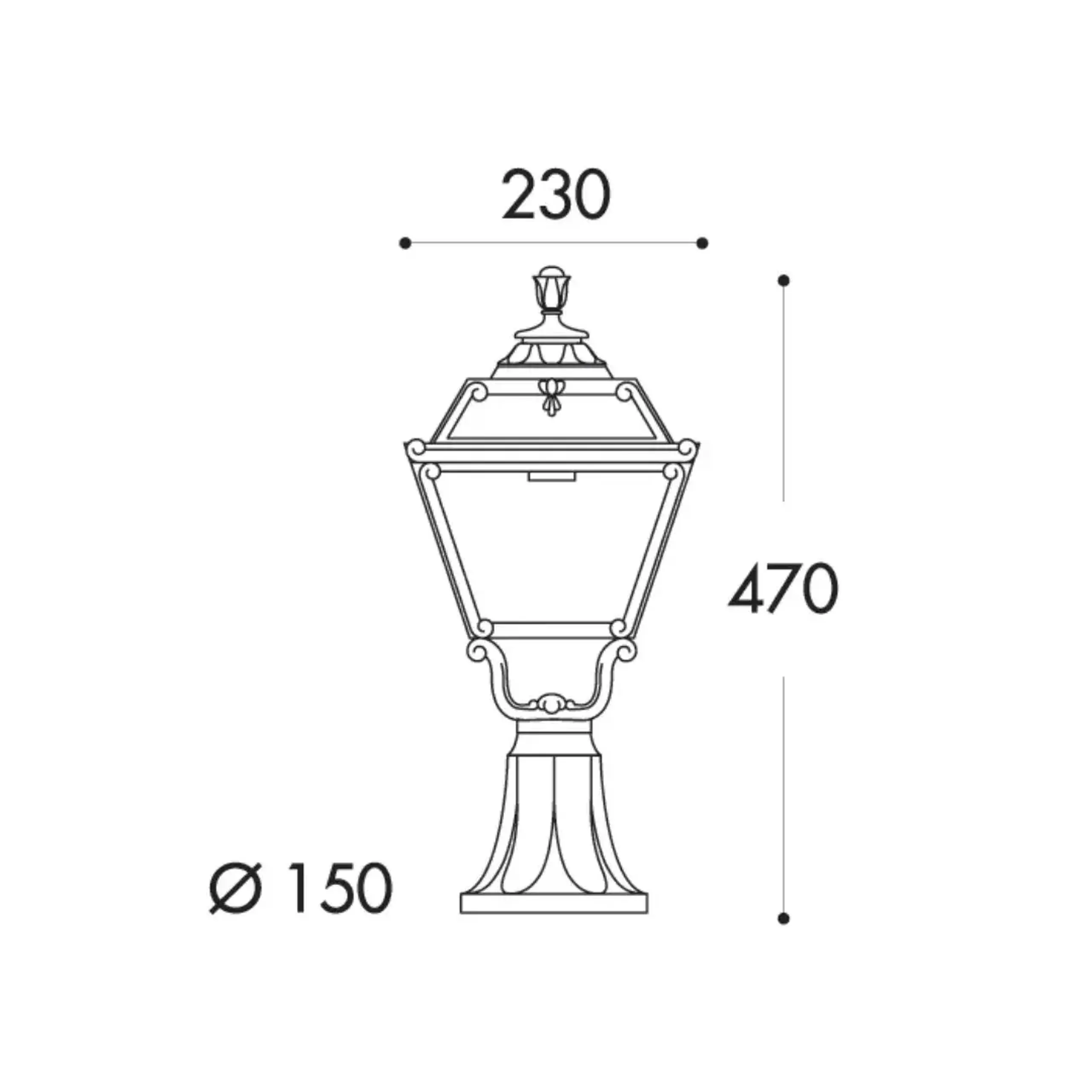 Corp de iluminat MINILOT/GOLIA 60 W E27 220 - 240 V IP55 Fumagalli - Culoare Alb/Transparent