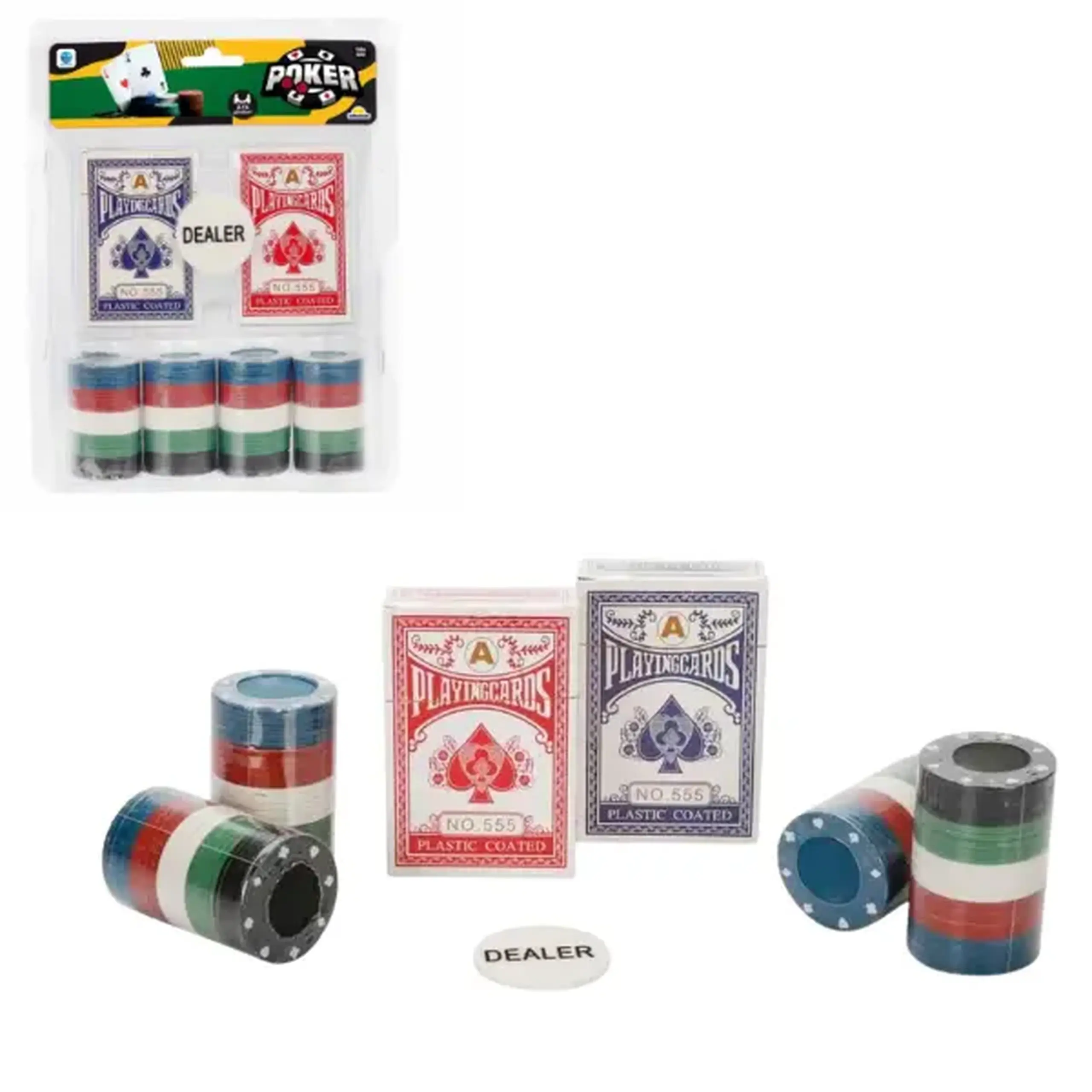 Set de poker, 100 de jetoane, 2 pachete de cărți