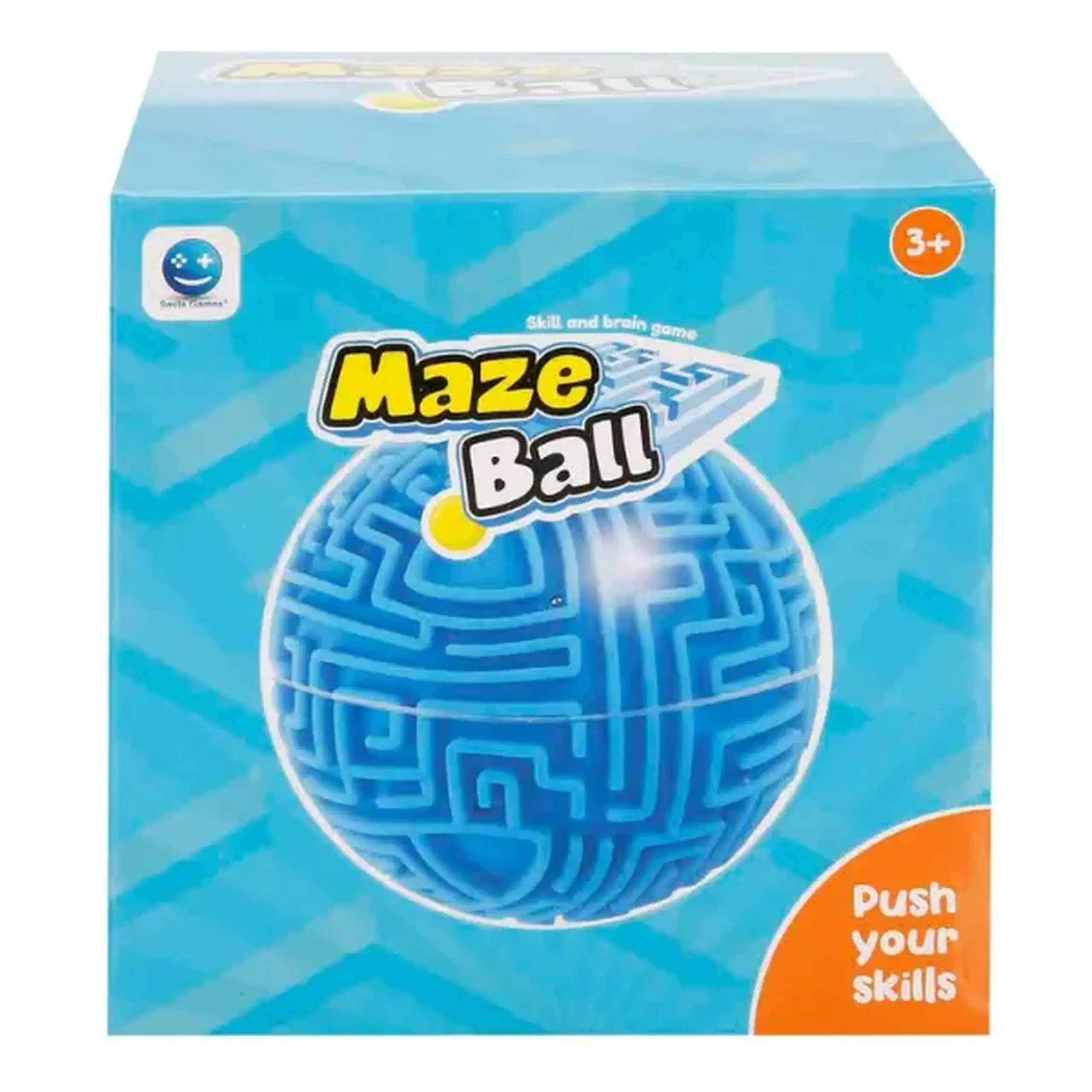 Puzzle „Labirint 3D” cu bilă metalică, 10 cm