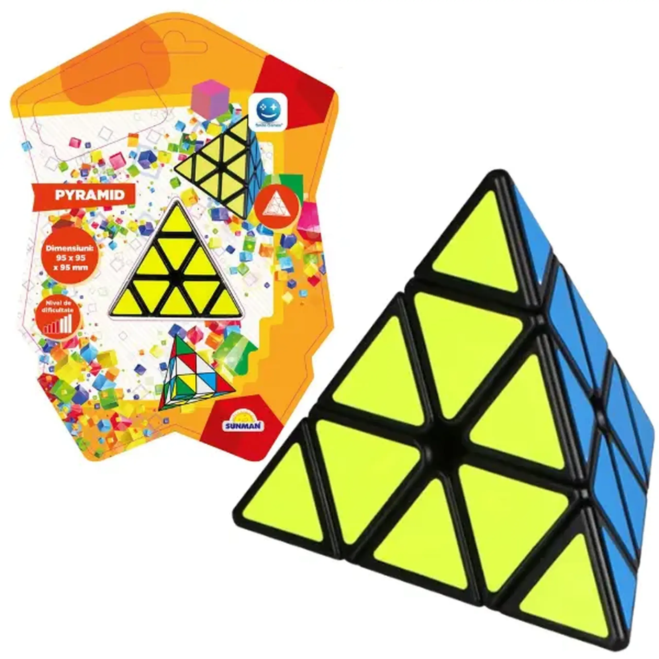 Cubul Rubik „Piramidă” 9.5 cm