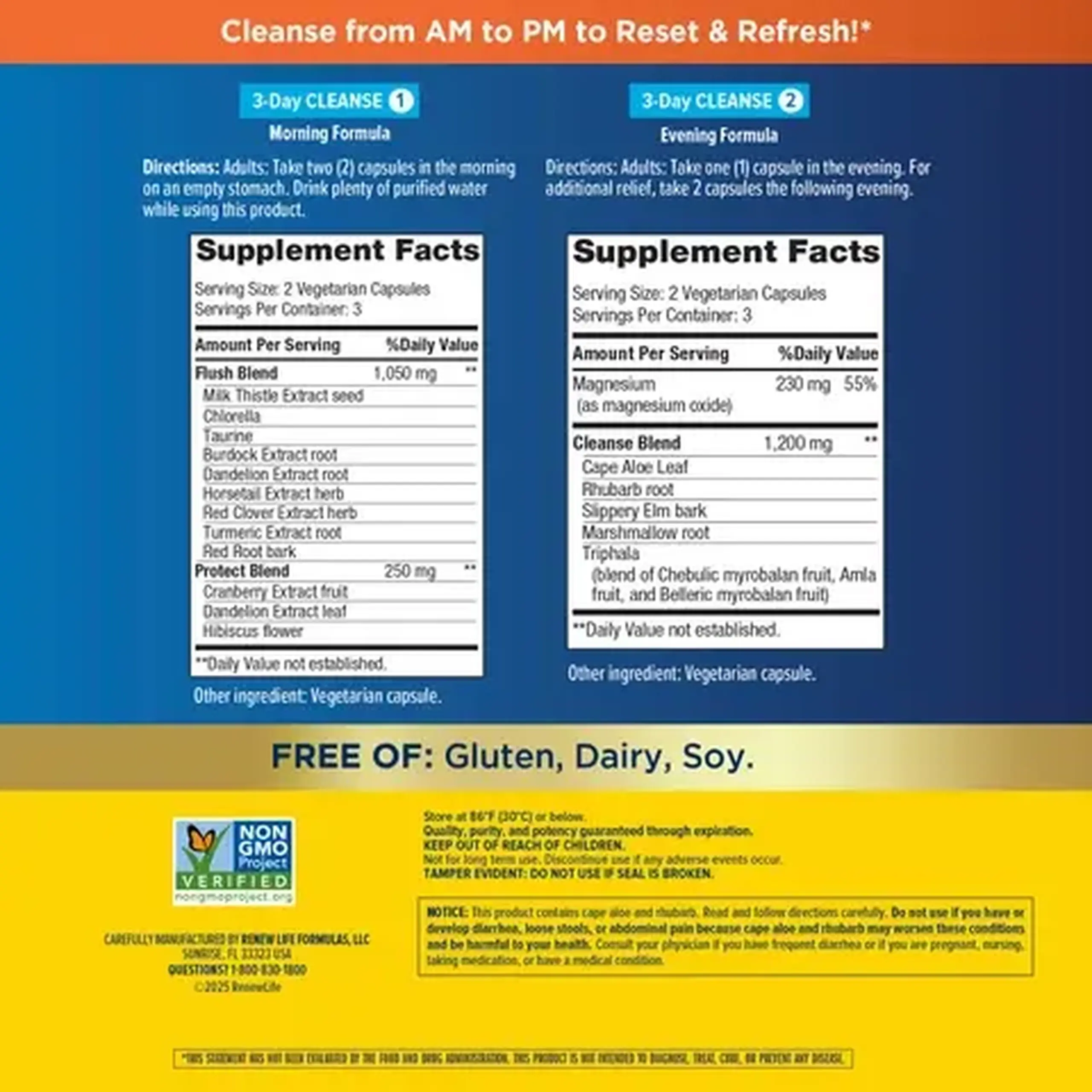 Renew Life, 3 Day Cleanse Total Body Reset 2 Part