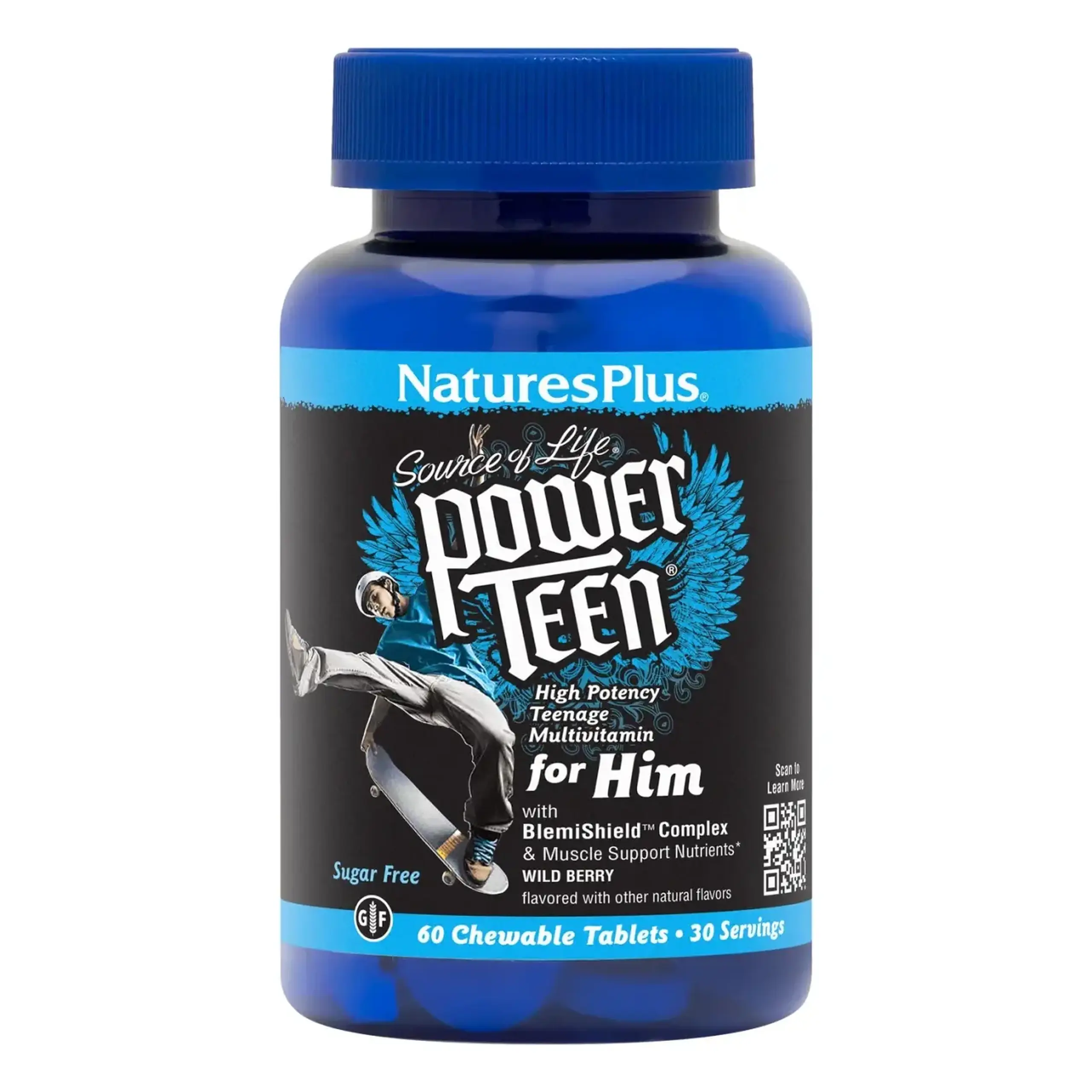 Natures Plus, Power Teen For Him, 60 Chewable Tabs