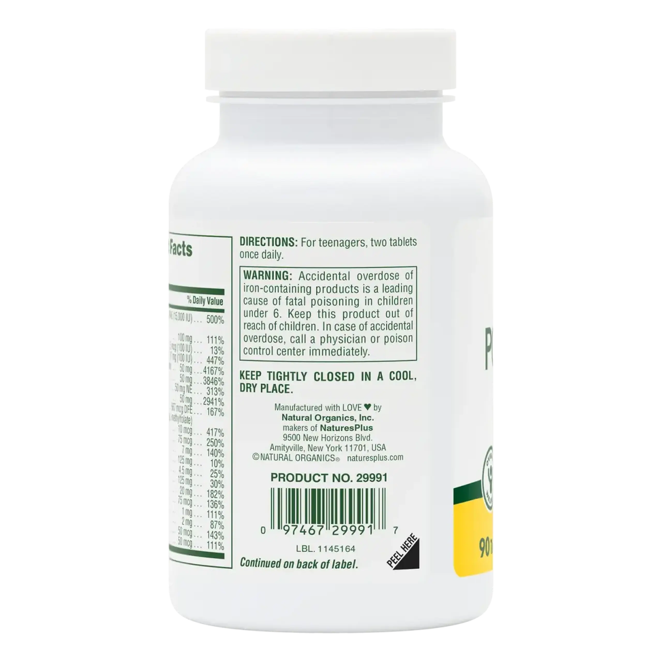 Natures Plus, Power Teen, 90 tabs