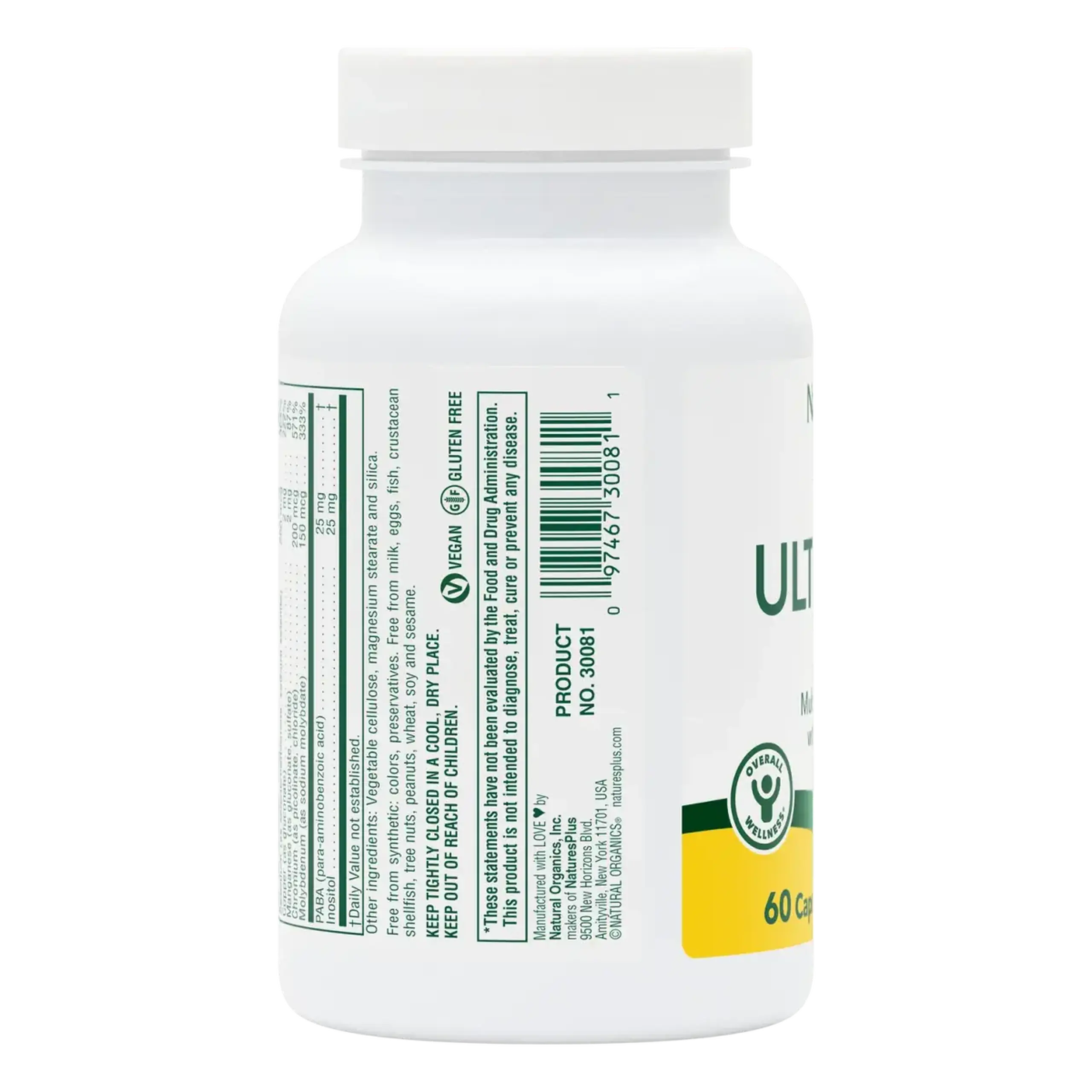 Natures Plus, Ultra One Daily Iron Free, 60 caps