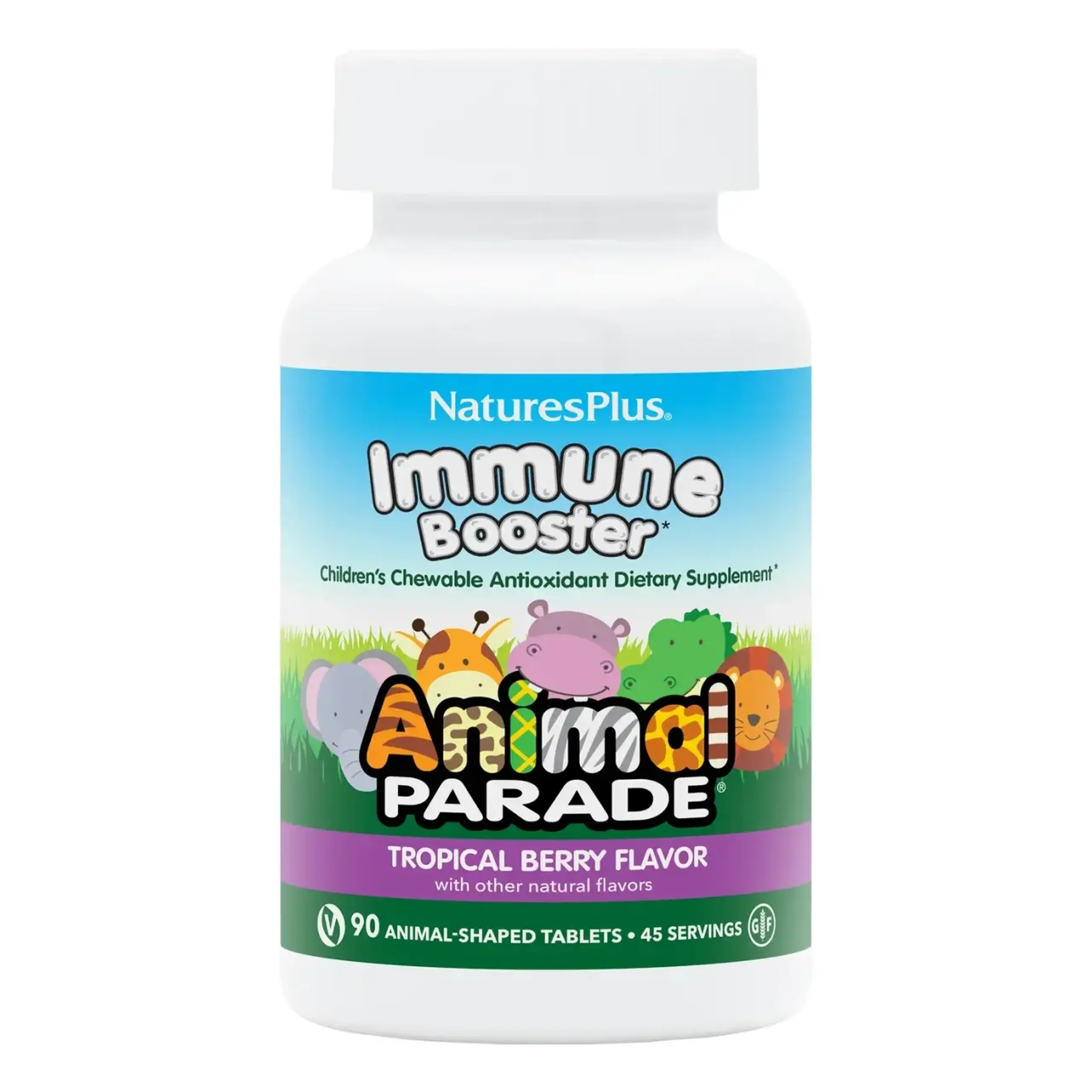 Natures Plus, Chewable Immune Booster, Animal Parade, 90 tabs