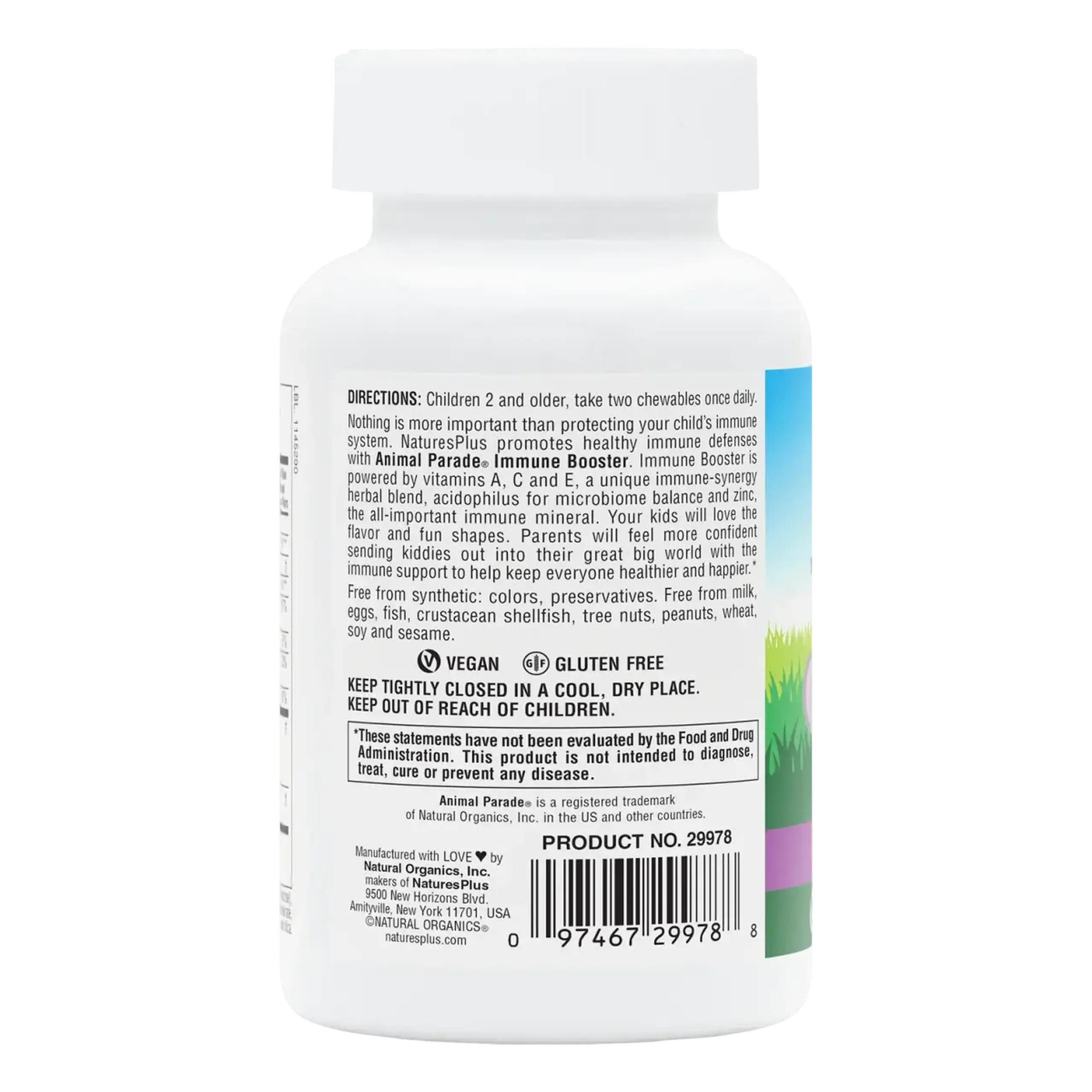 Natures Plus, Chewable Immune Booster, Animal Parade, 90 tabs