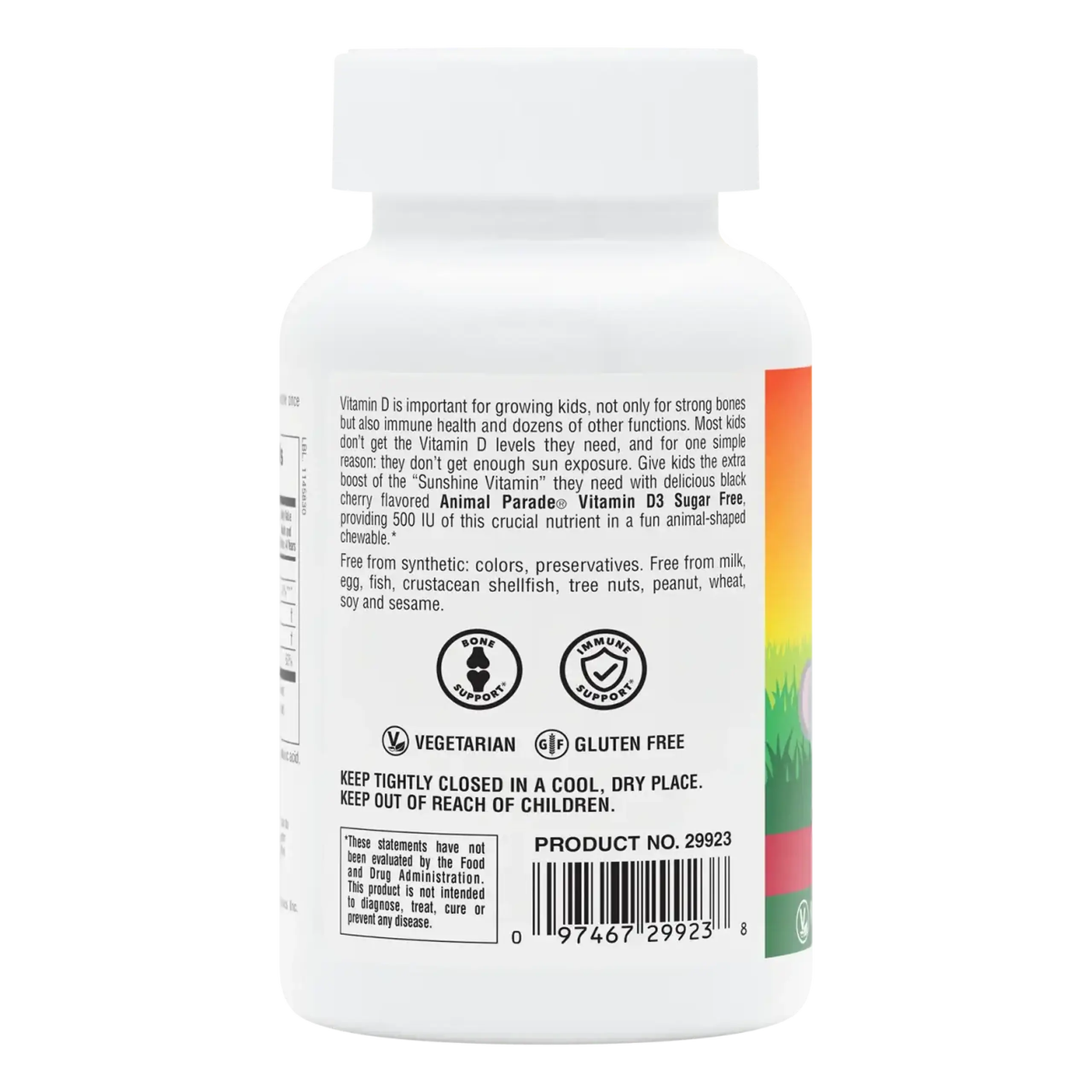 Natures Plus, Sugar-Free Chewable Vitamin D3, Animal Parade, 90 tabs
