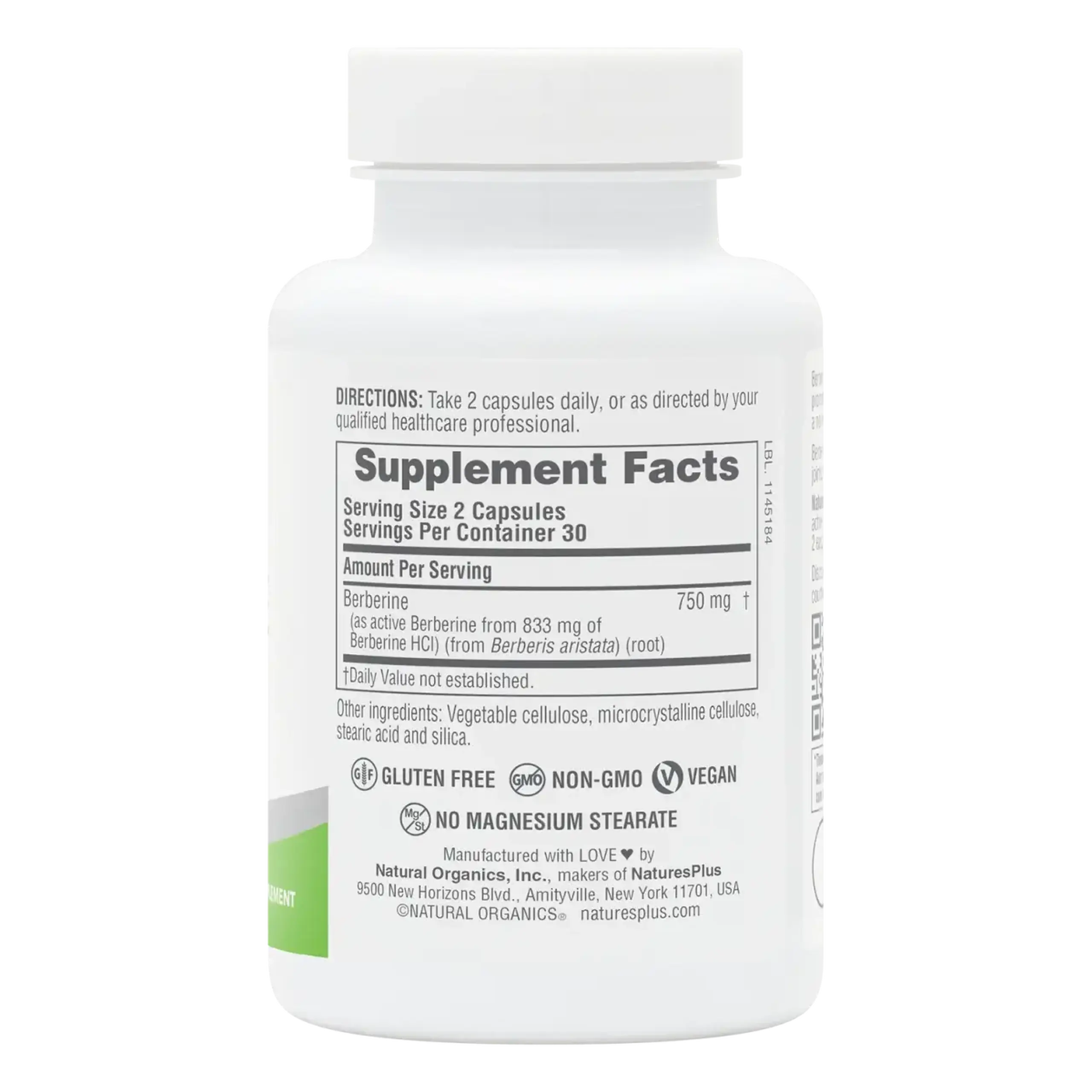 Natures Plus, Berberine 750 mg, 60 caps