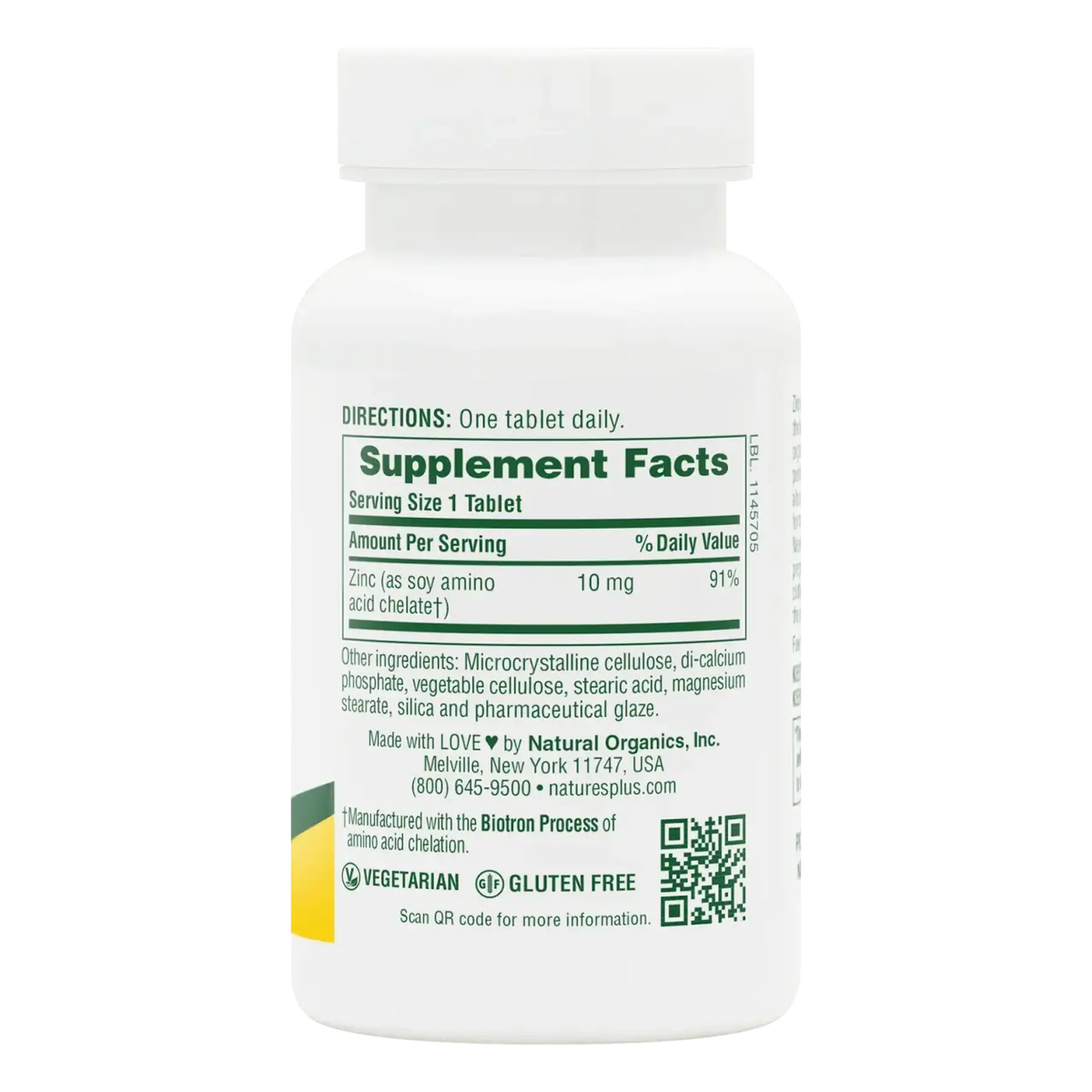 Natures Plus, Zinc 10 mg, 90 tabs