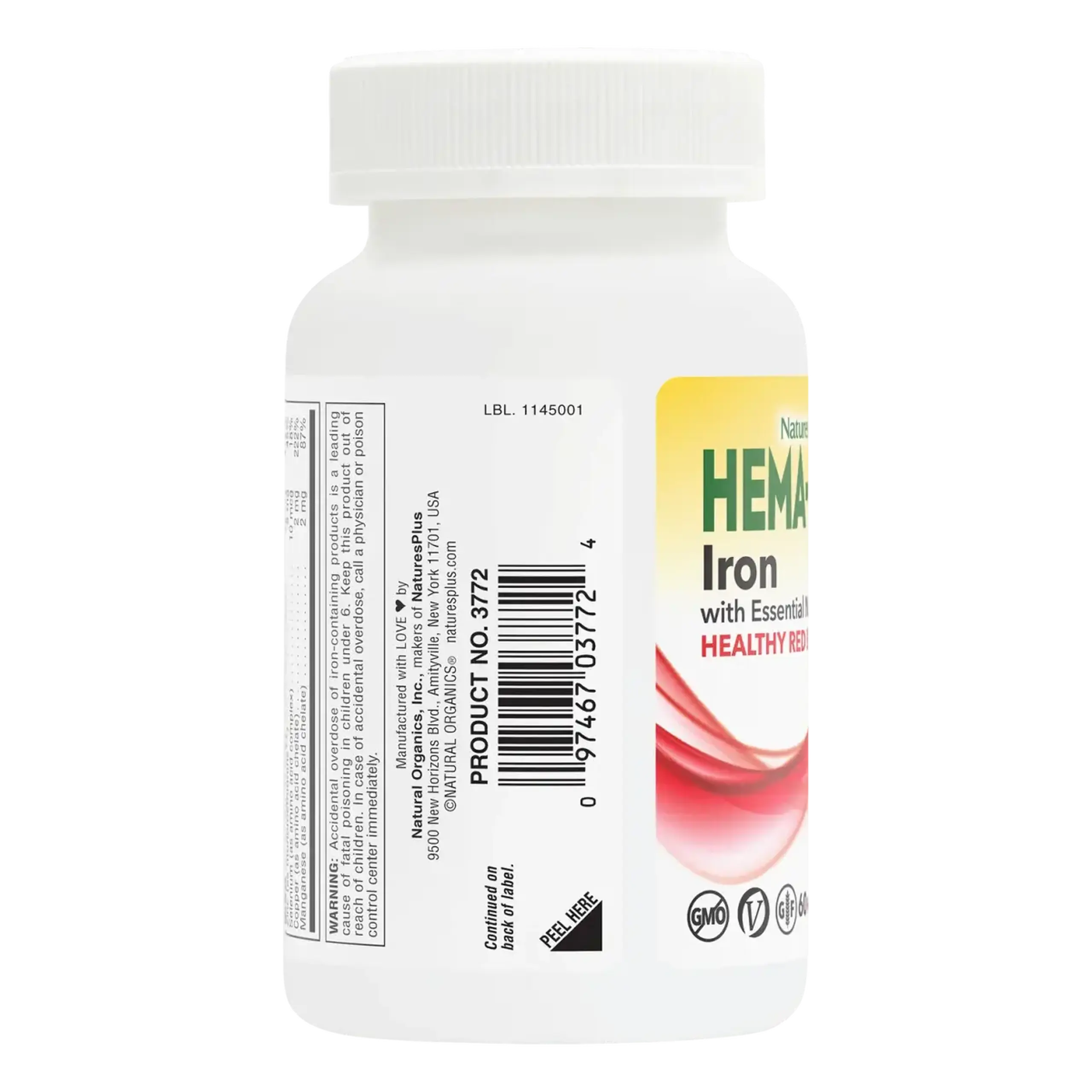 Natures Plus, Hema-Plex Iron, 60 caps