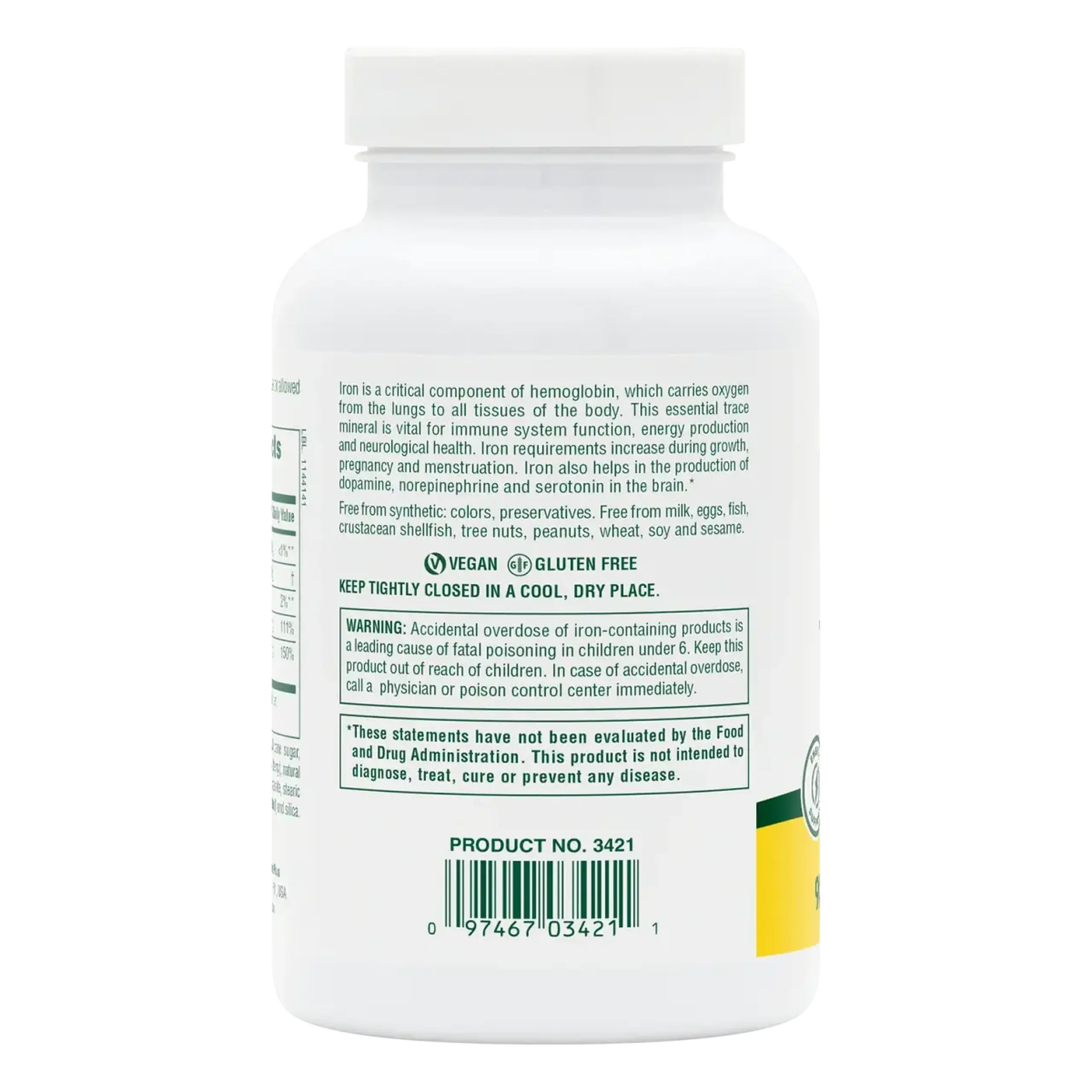 Natures Plus, Chewable Iron 27 mg, 90 tabs