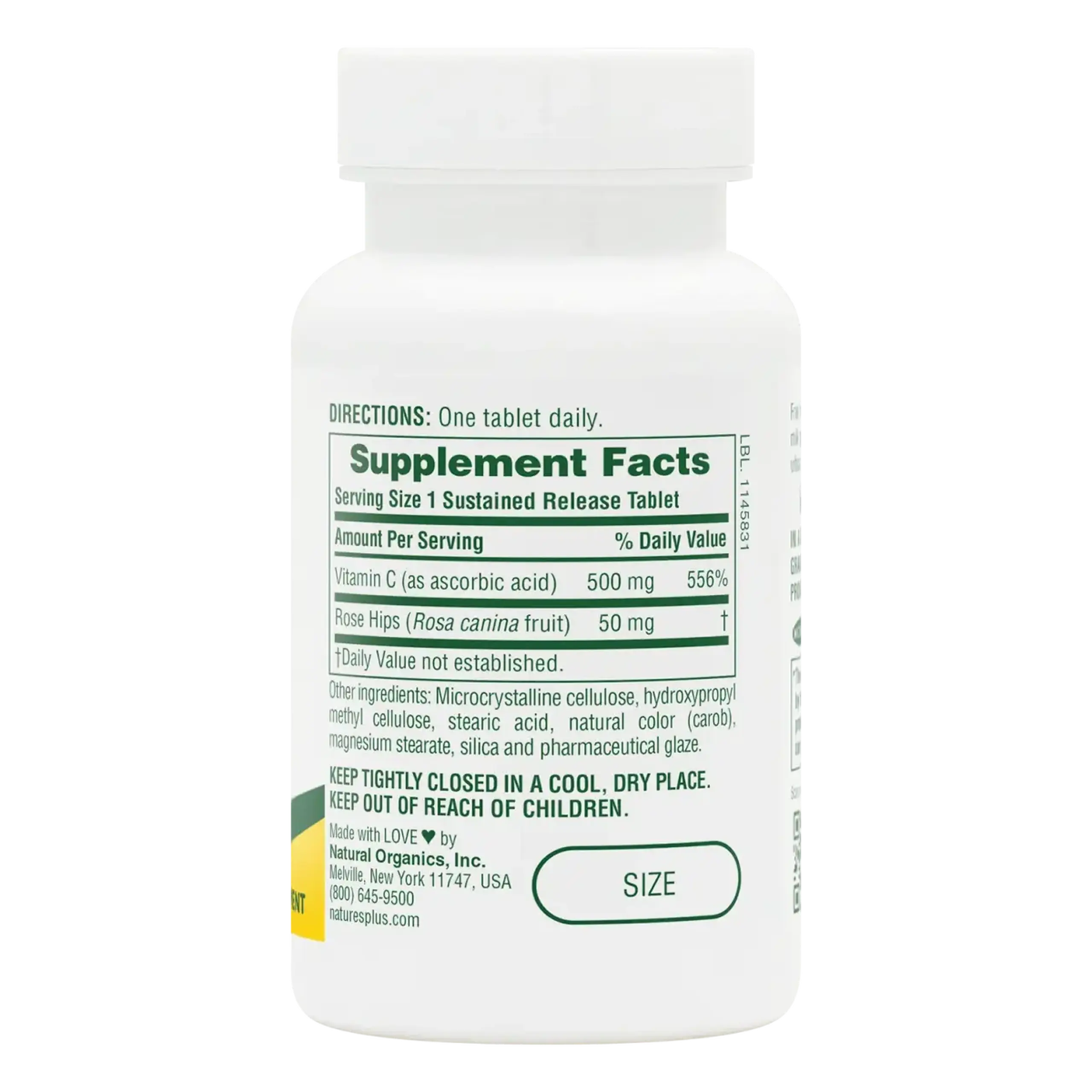 Natures Plus, Vitamin C 500 mg, 90 tabs