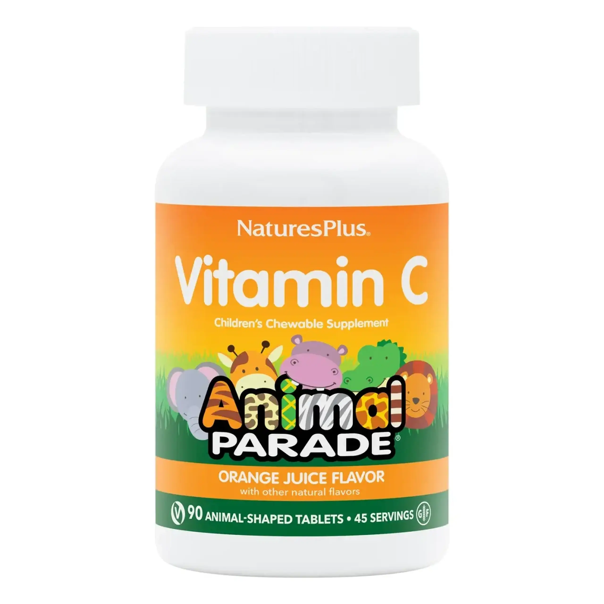 Natures Plus, Chewable Vitamin C, Animal Parade, 90 tabs