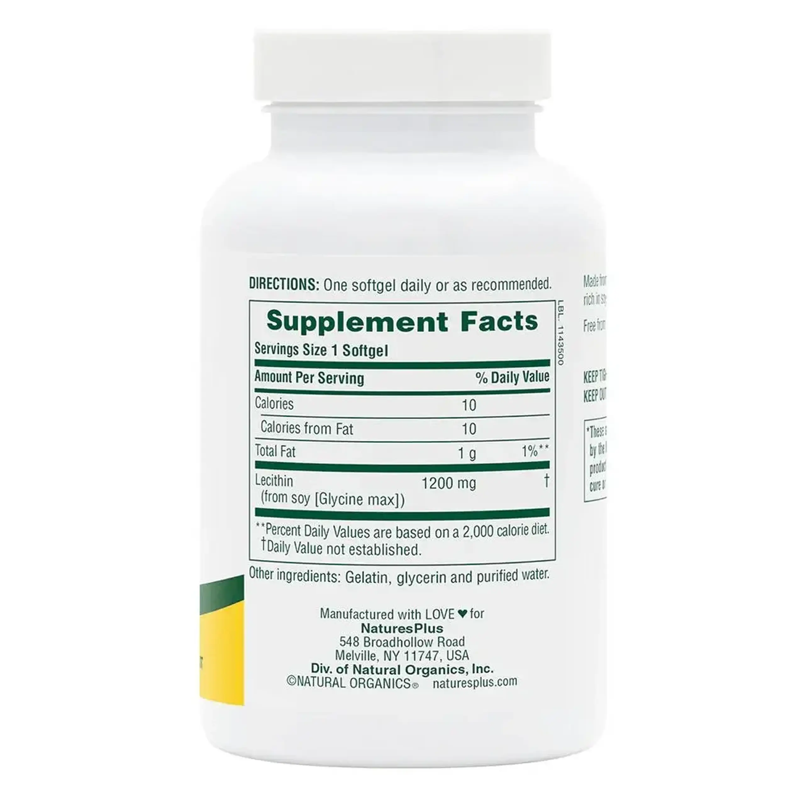 NaturesPlus, Lecithin 1200 mg, 90 Softgels