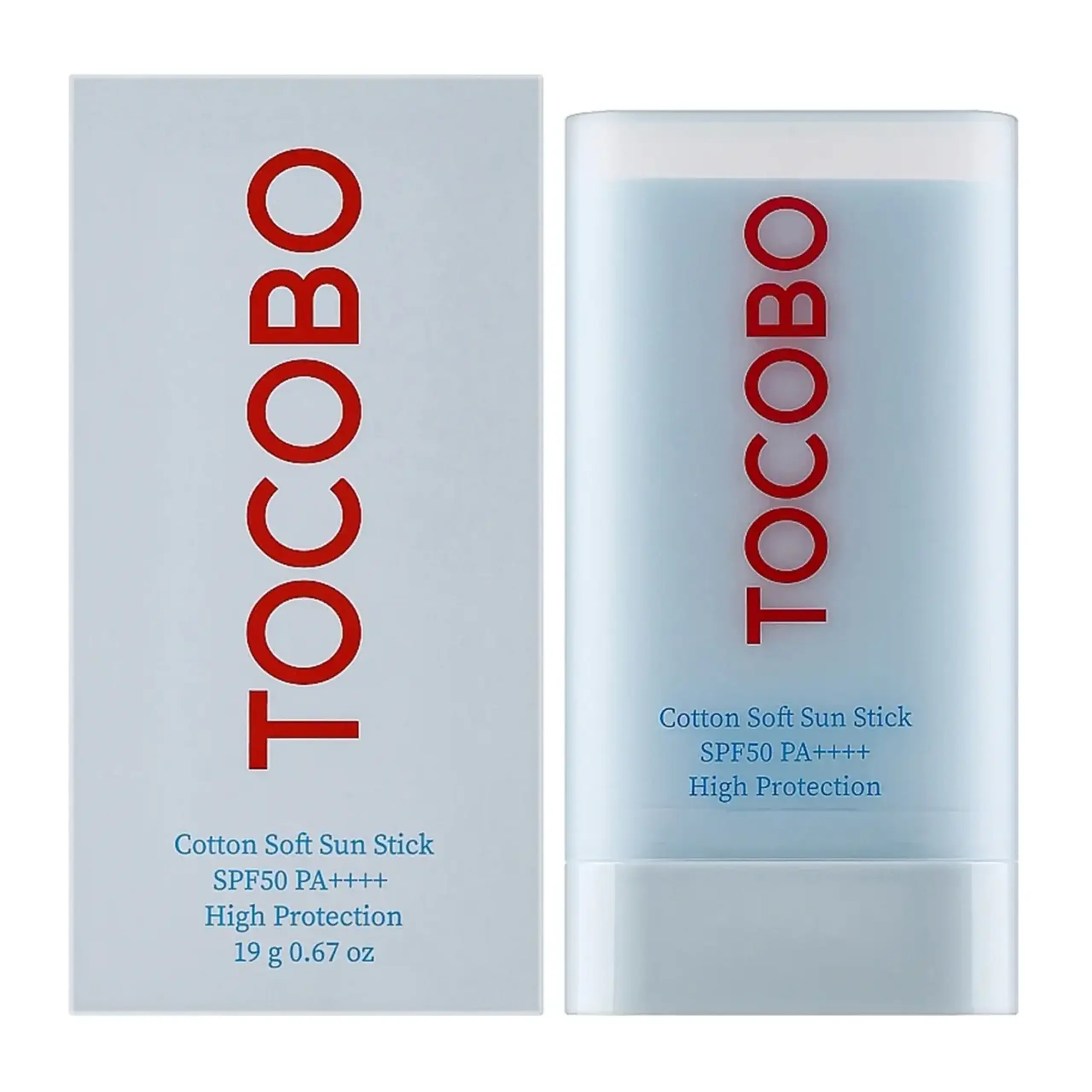 Stick cu protecție solară Tocobo, Cotton Soft Sun Stick SPF50+Pa++++, 19 gr.