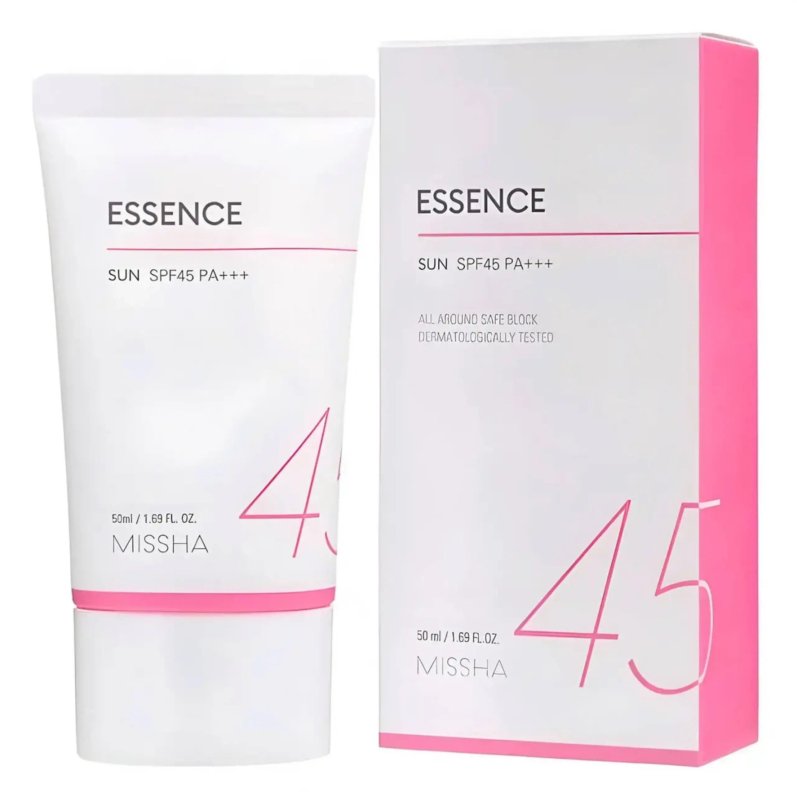Cremă solară - Missha, All Around Safe Block Essence Sun SPF45/PA+++, 50 ml